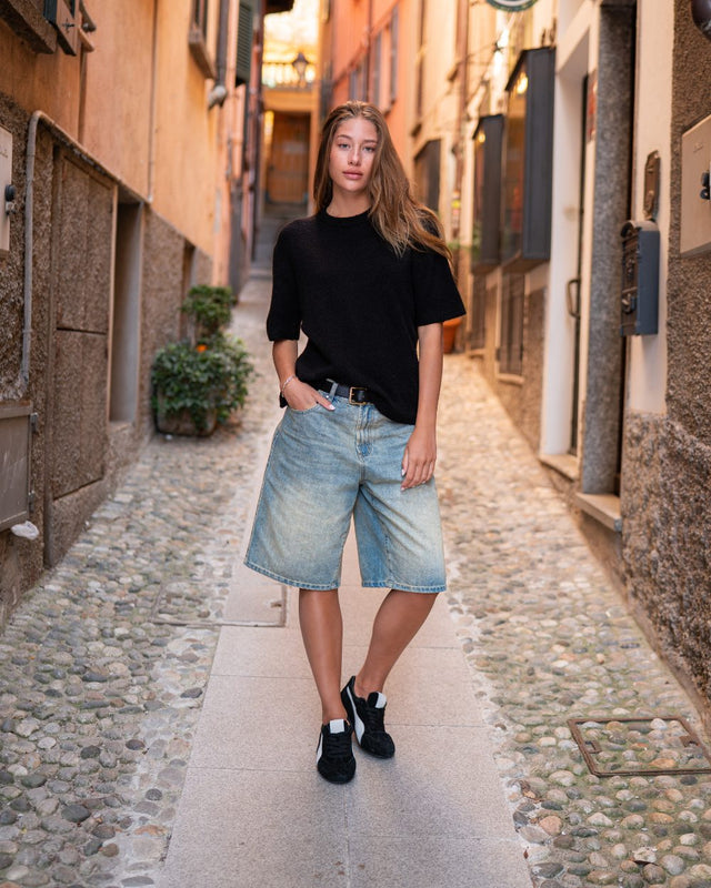 Jorts Light Blue Vintage Wash