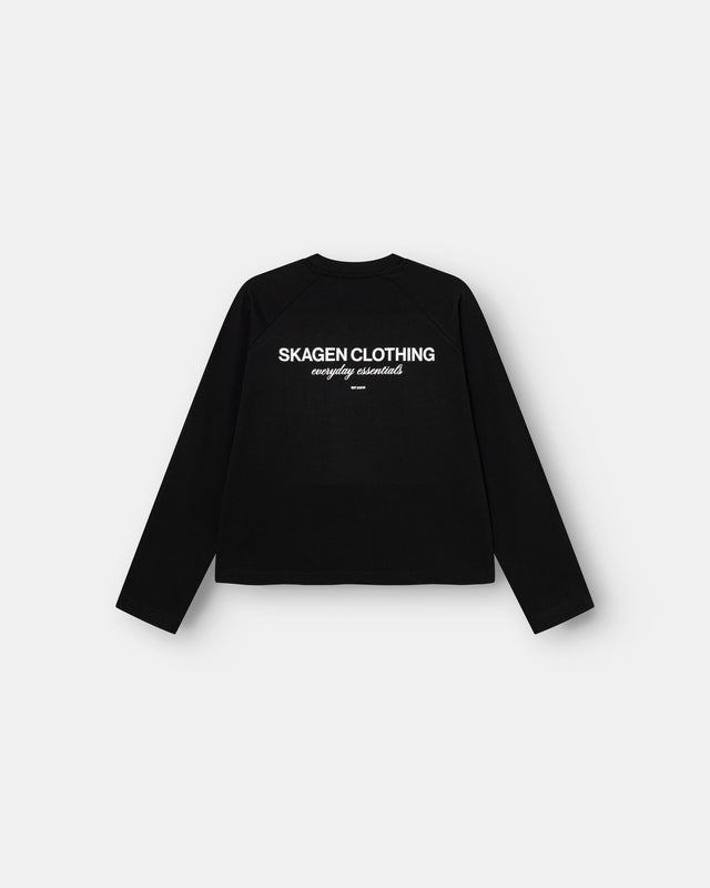 Everyday Essential Raglan Longsleeve Black dame