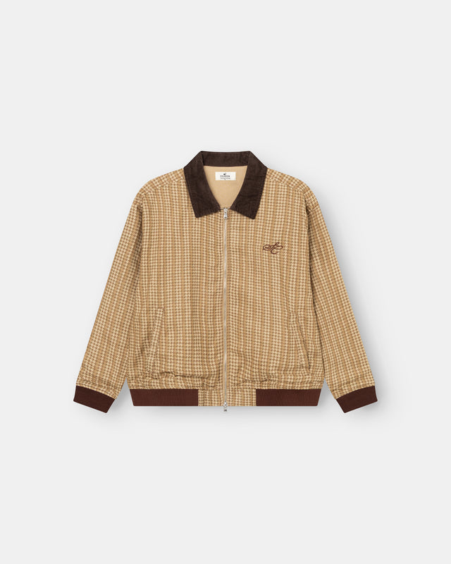 Houndstooth Jacket Beige