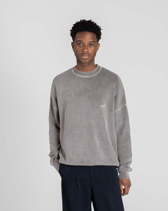 Fisherman Knit Washed Grey