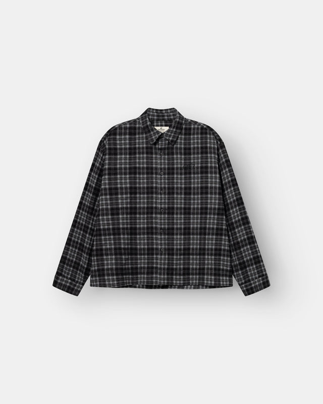 Checkered flannel shirt gray