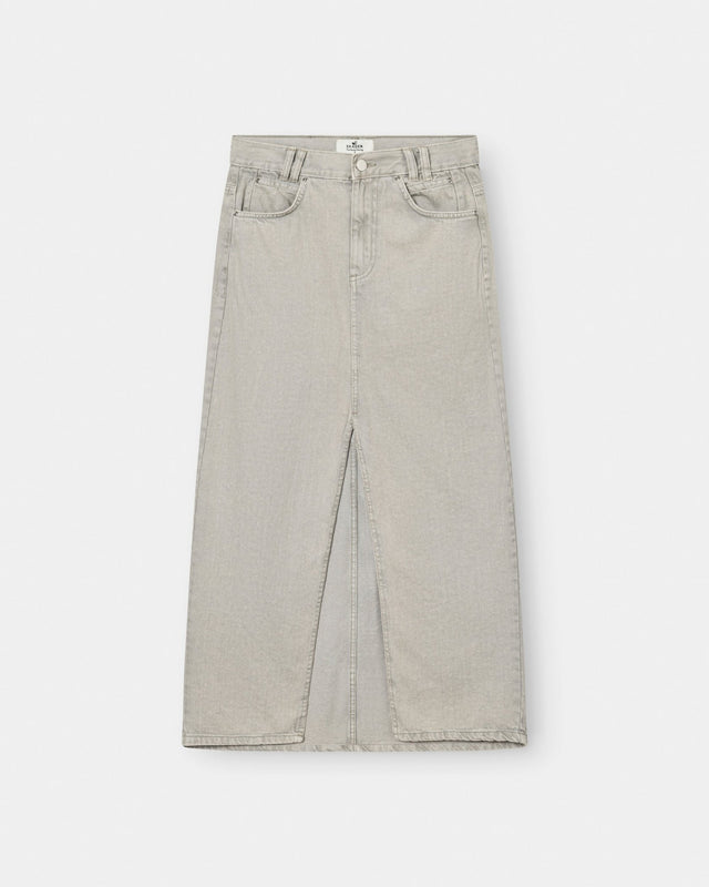 Front Slit Skirt Light Grey | Skagen - clothing.dk