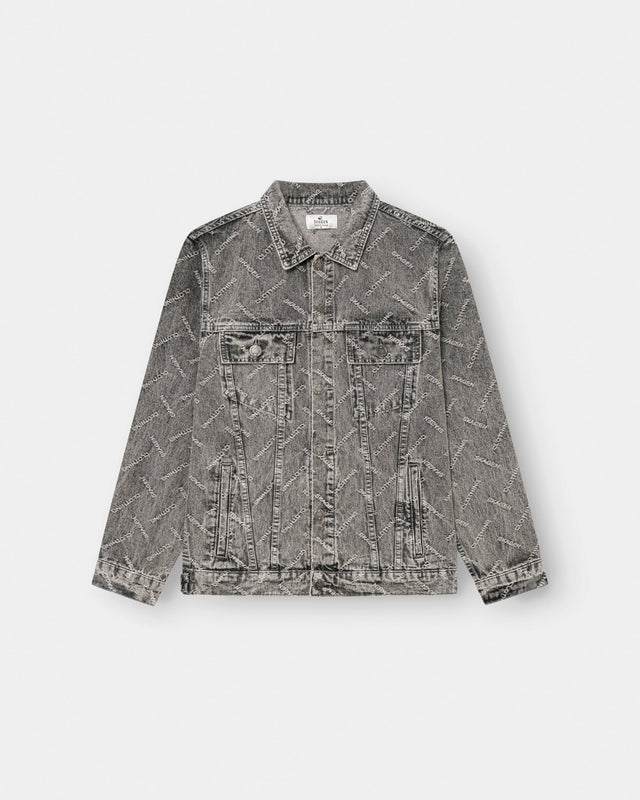 Monogram Denim Jacket Washed Grey | Skagen - clothing.dk