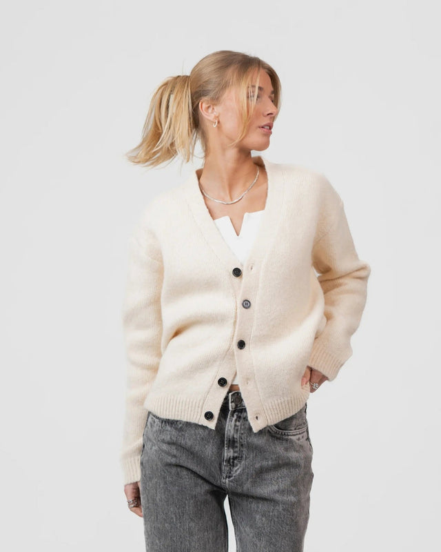 Cardigan Cremehvid | Skagen - clothing.dk