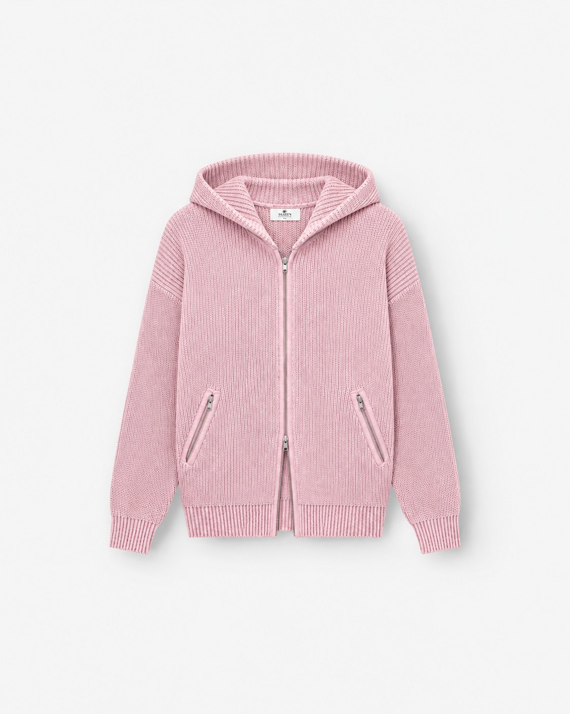 Knit Hoodie Washed Pink