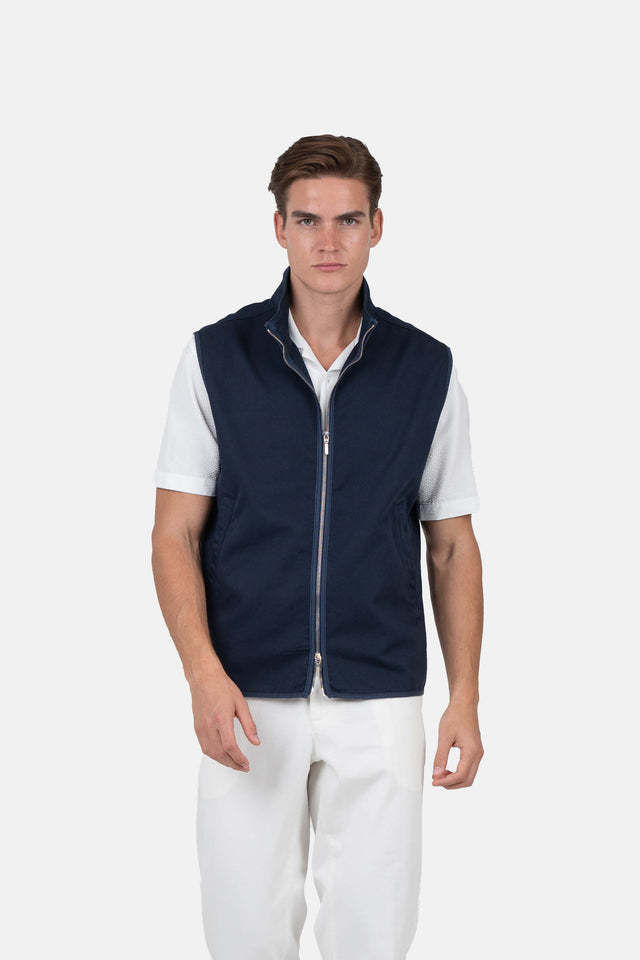 Zip Up Vest Navy |  Skagen-clothing.dk