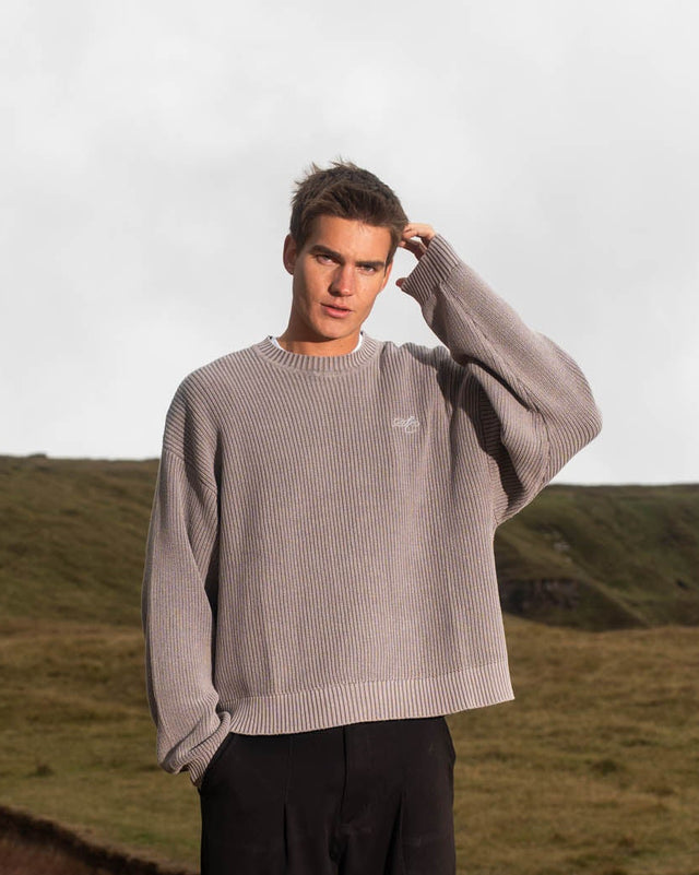 Knit Sweater Washed Grey