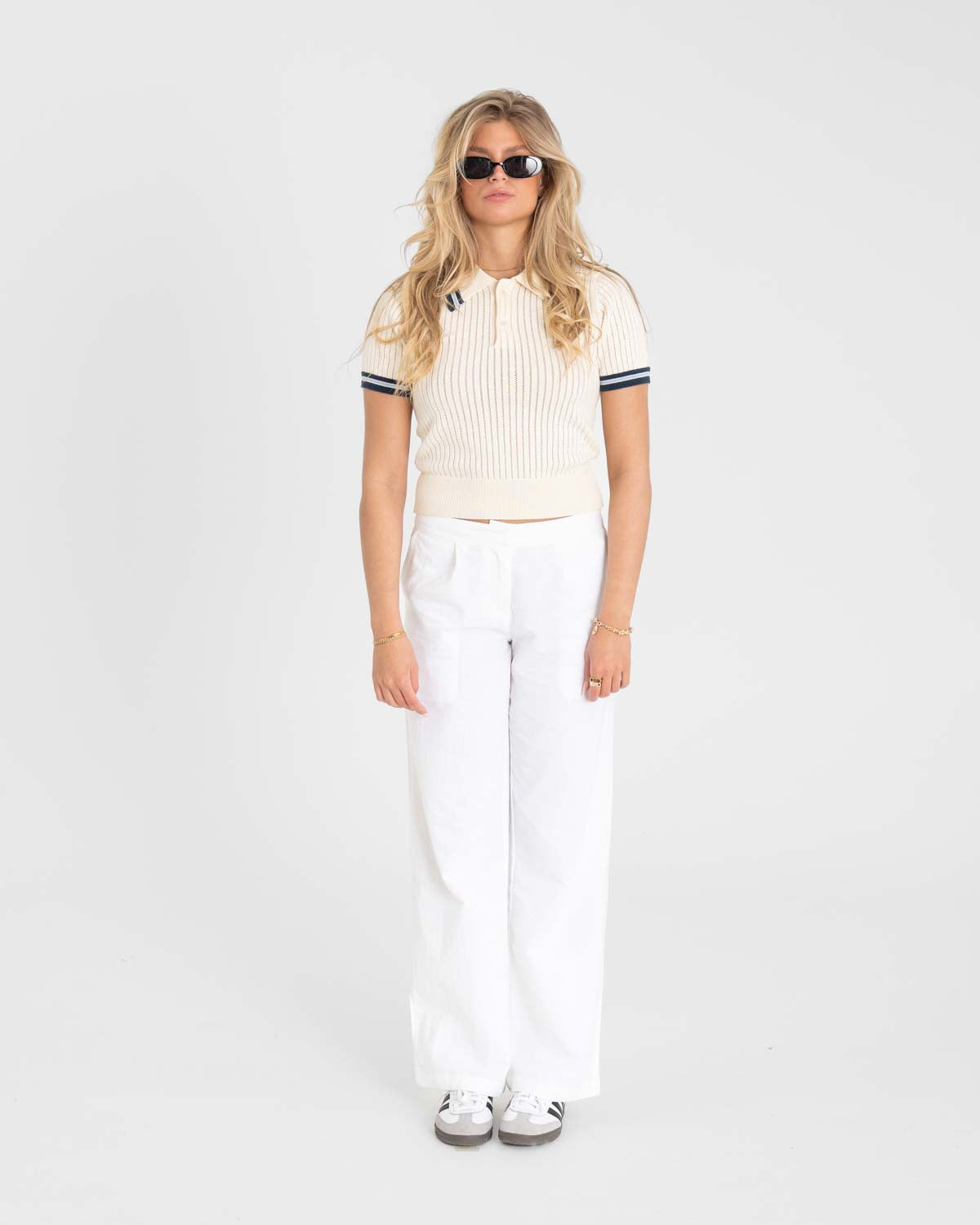 Kortærmede Polo Hvid