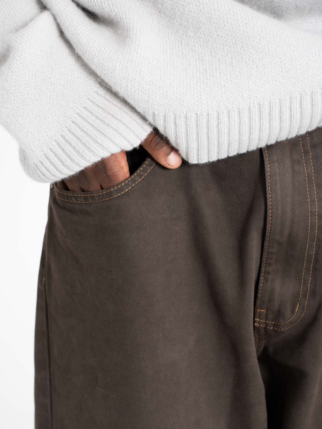 Extra baggy Denim Brown