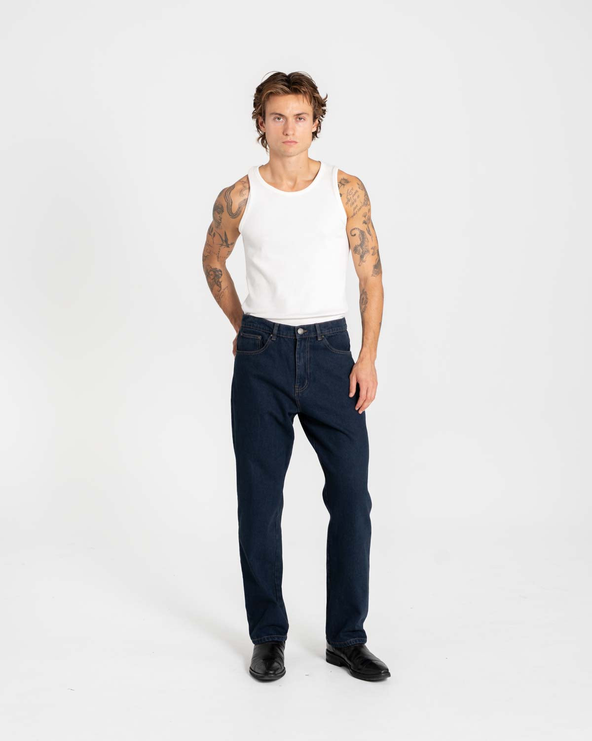 Regular Denim Jeans Indigo