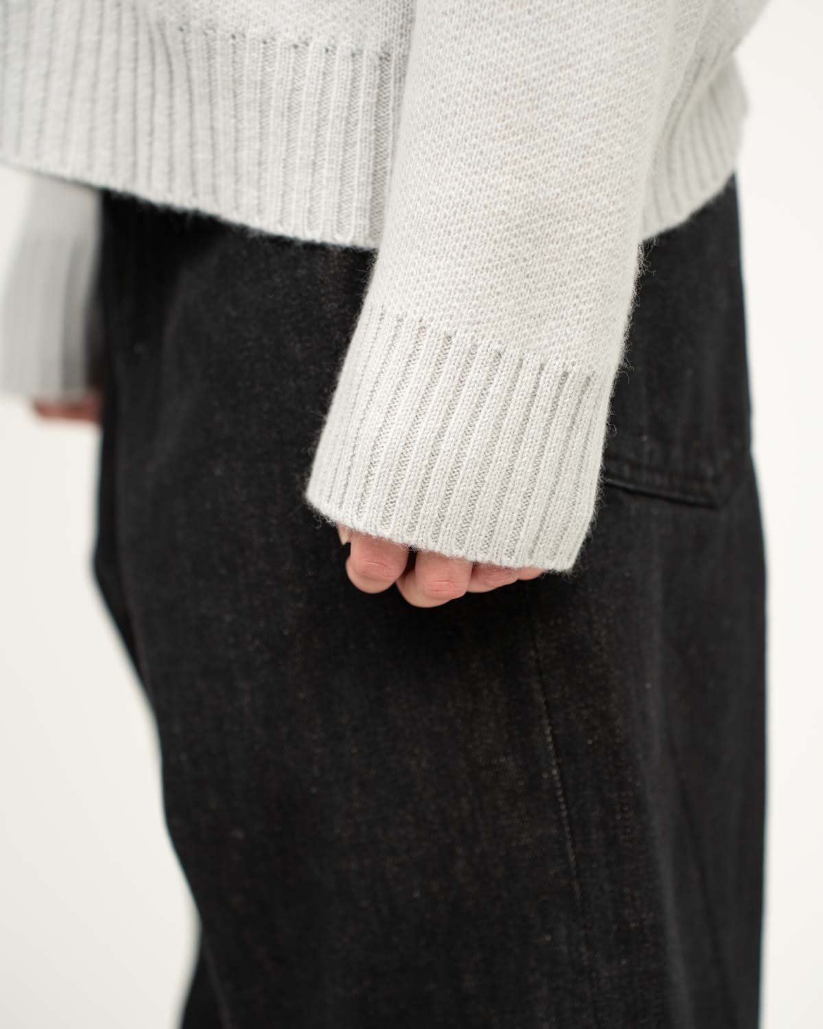 100% Wool Knit Gray