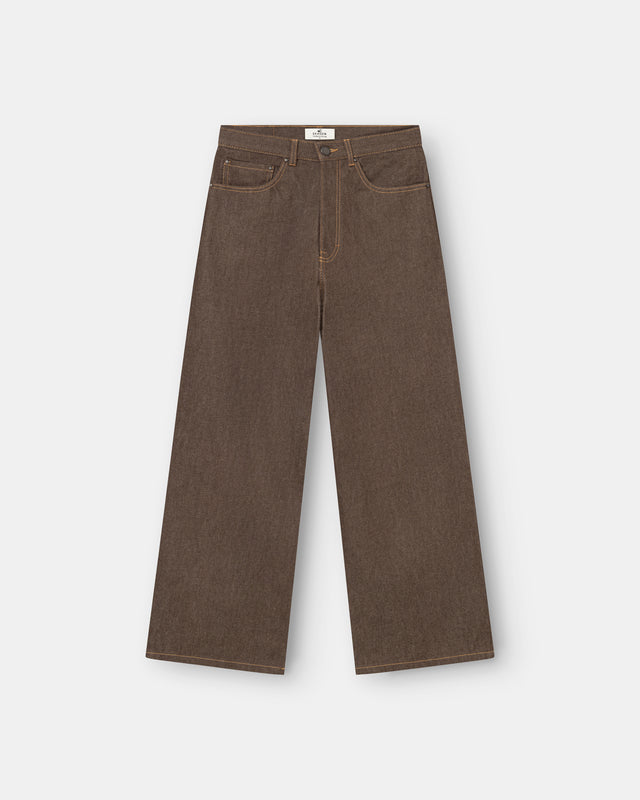Raw Selvedge Denim Jeans brown