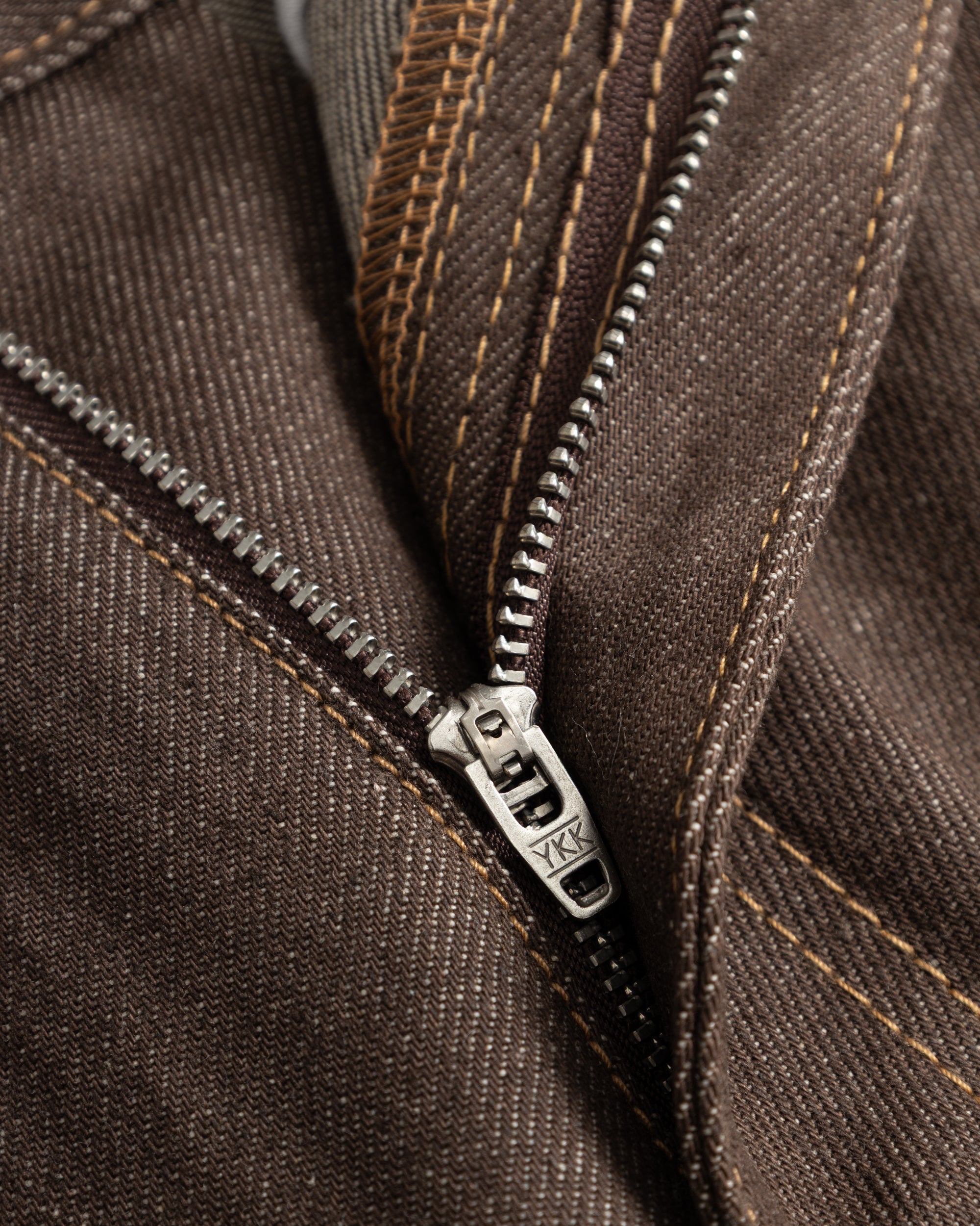 Raw Selvedge Denim Jeans brown