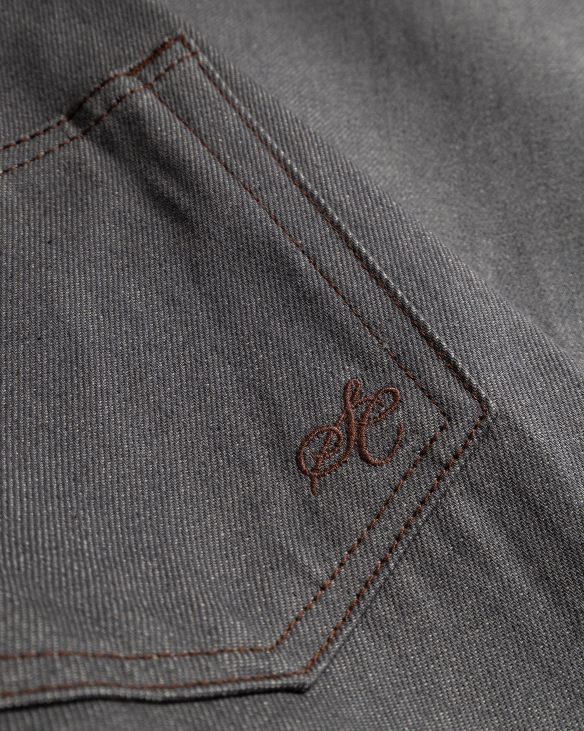 Raw Selvedge Denim Jeans grey