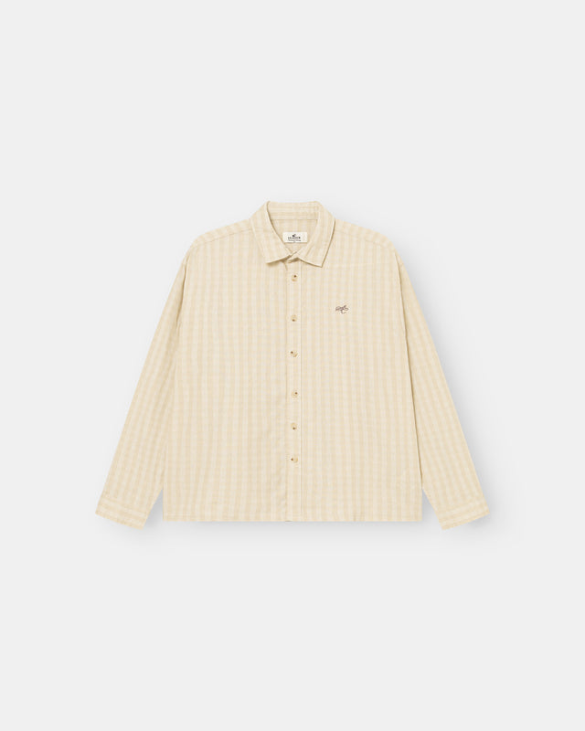 Checked Shirt Beige
