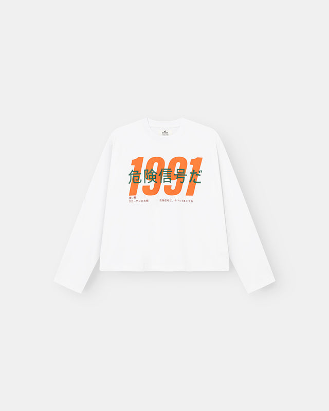 Tokyo sun longsleeve White