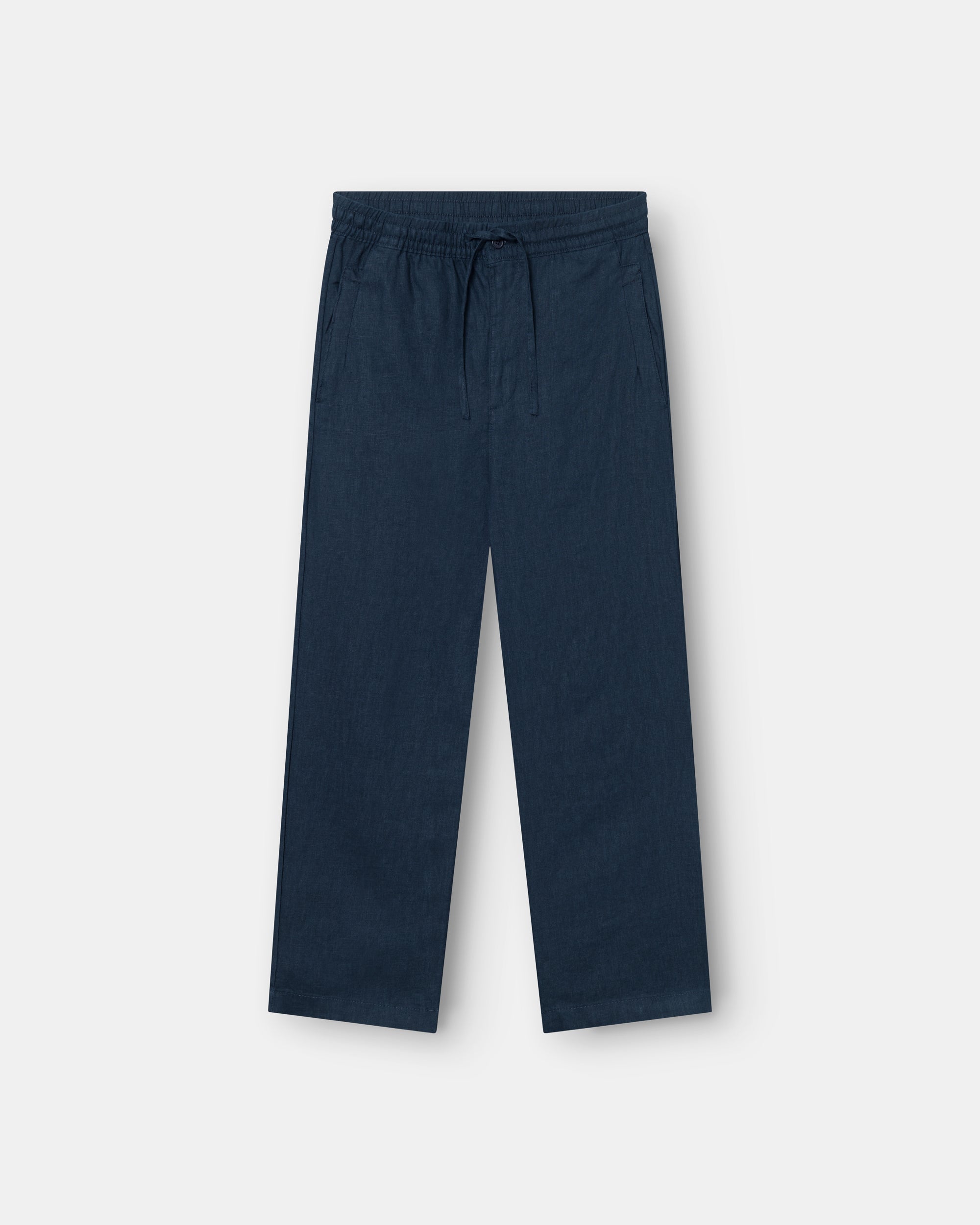 Baggy 100% hørbukser Navy