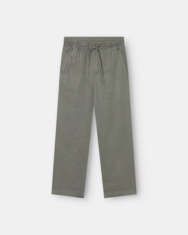 Baggy 100% Linen Pants Army