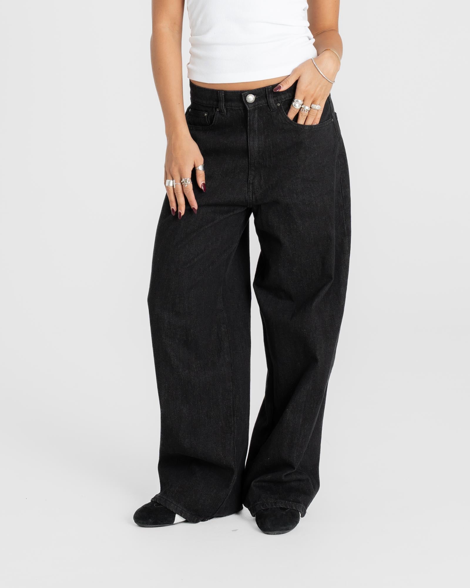 Extra Baggy Denim Jeans Black