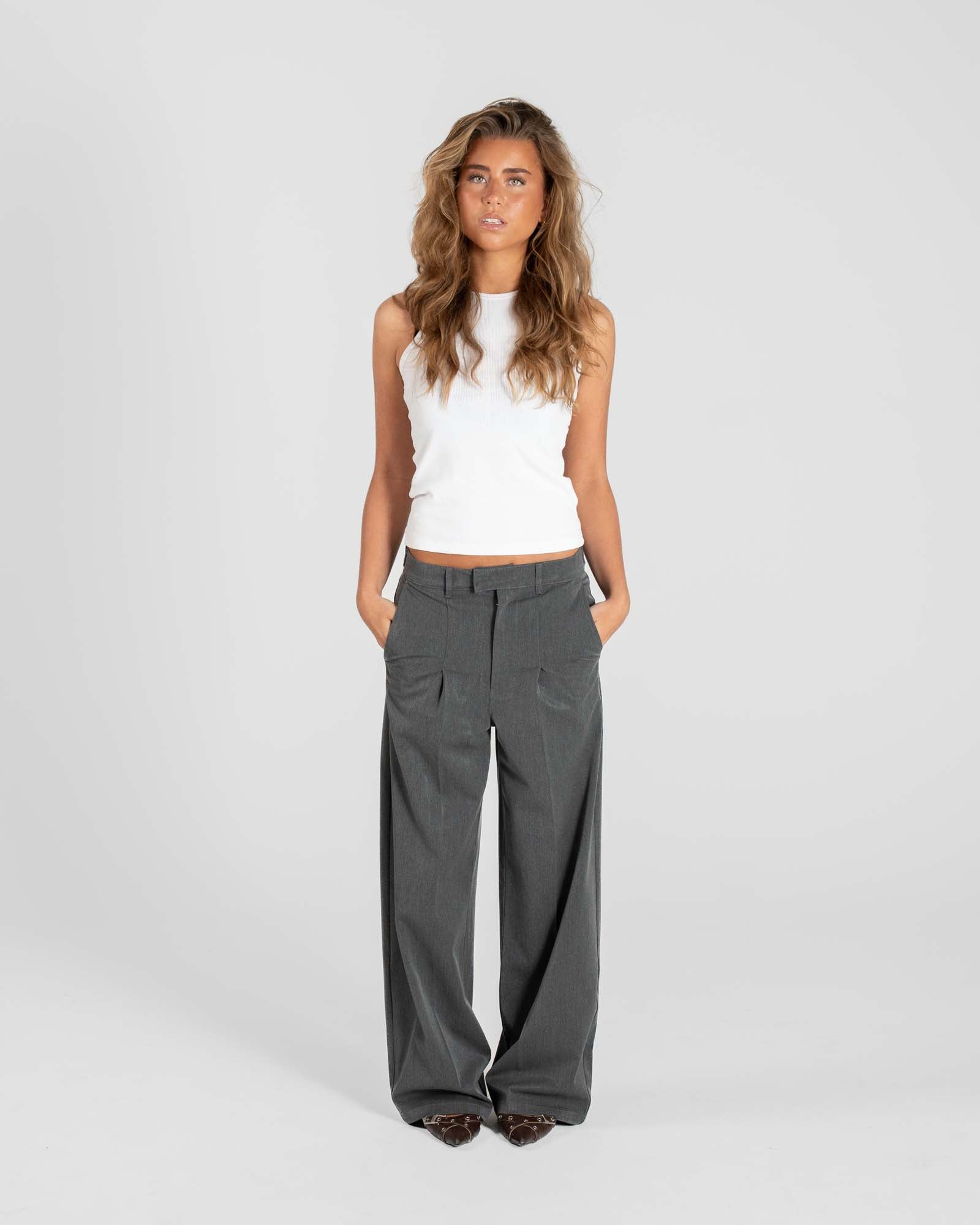 Baggy Suitpants Grey dame