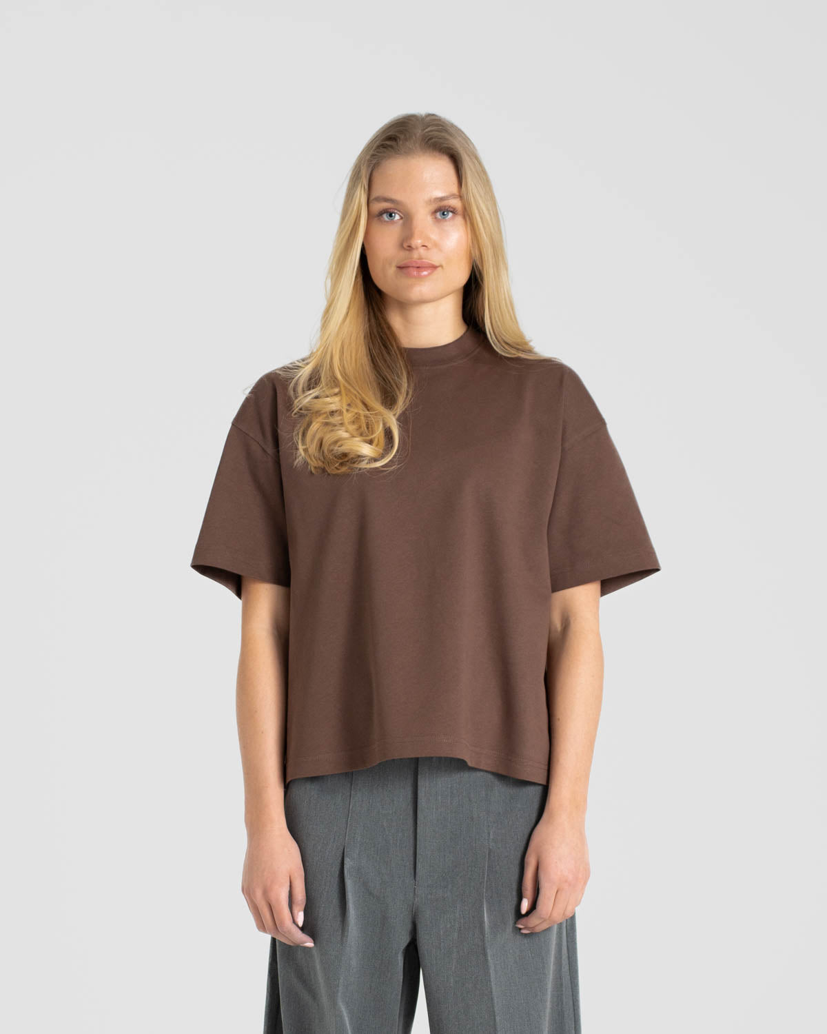 Blank T-shirt Brown dame