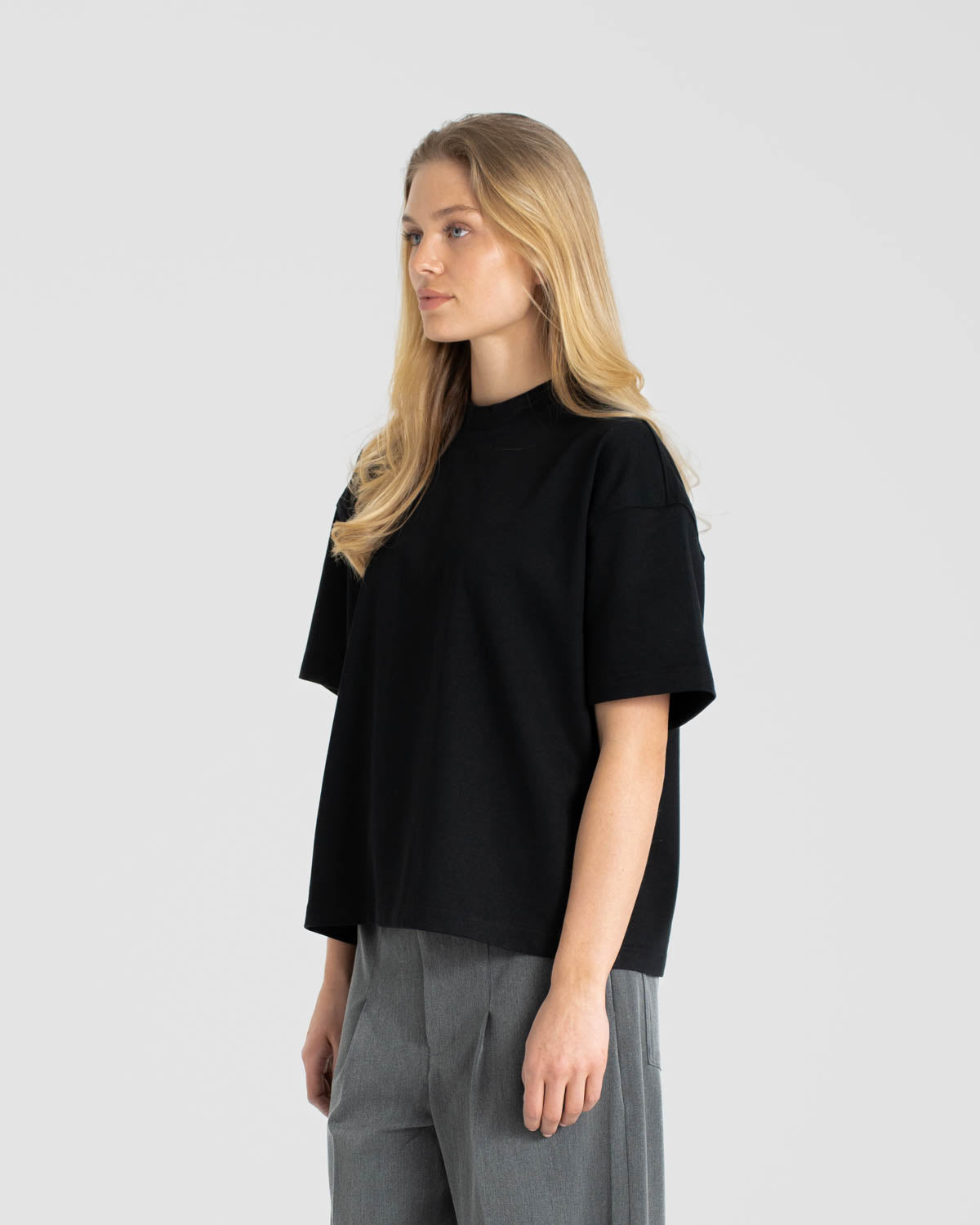 Blank T-shirt Black dame