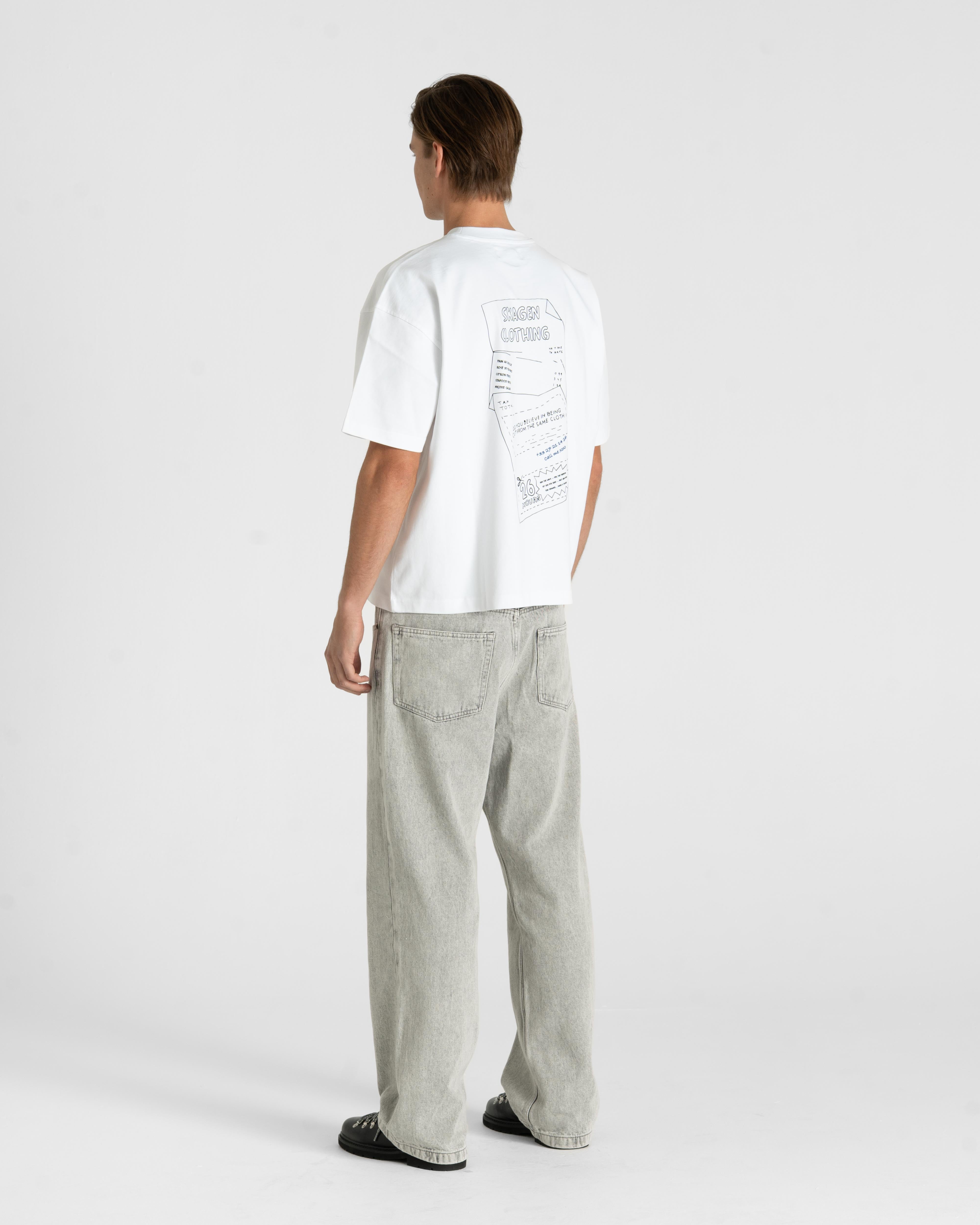 Baggy Denim Jeans Light Grey