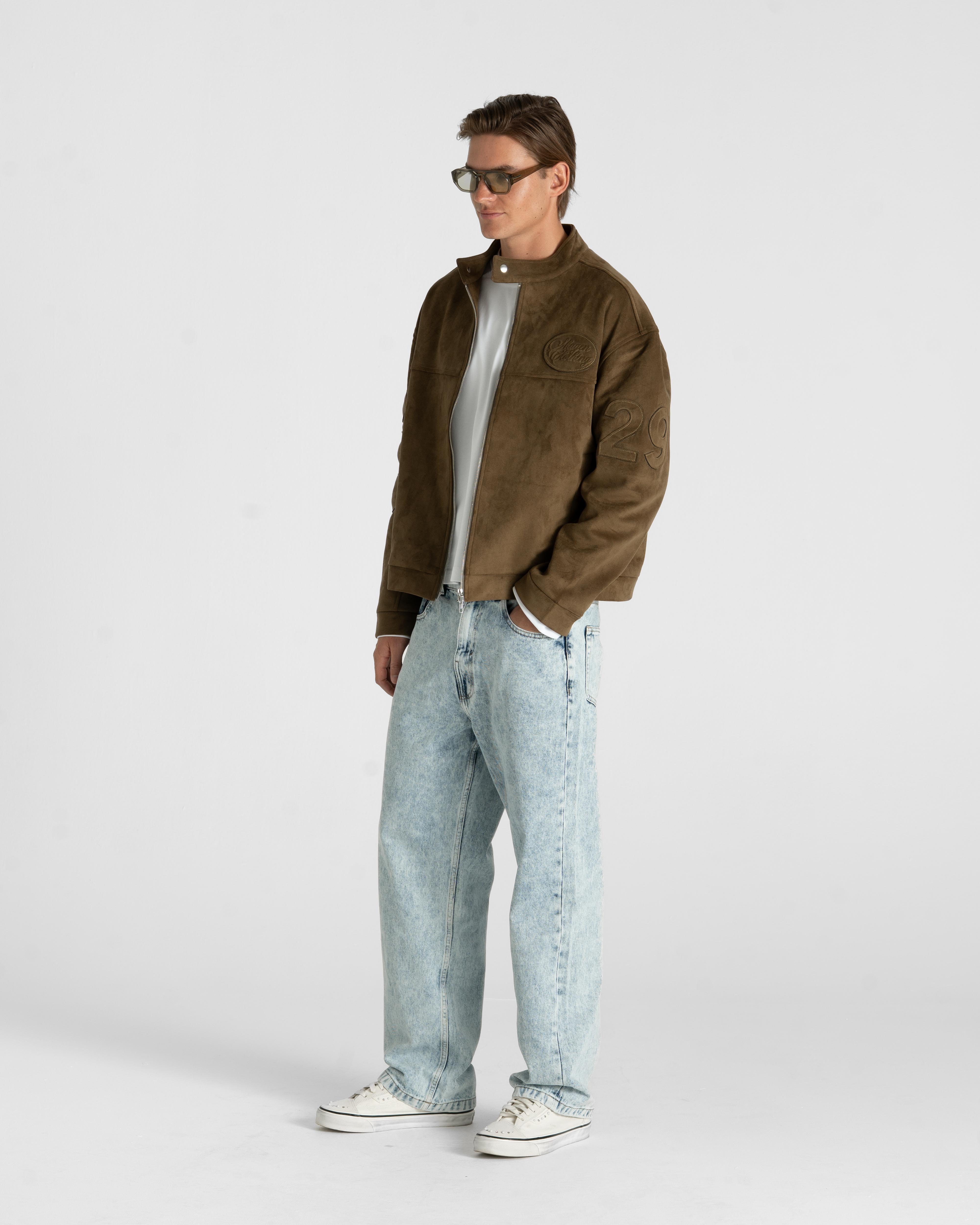 Suede Jacket Moss Green