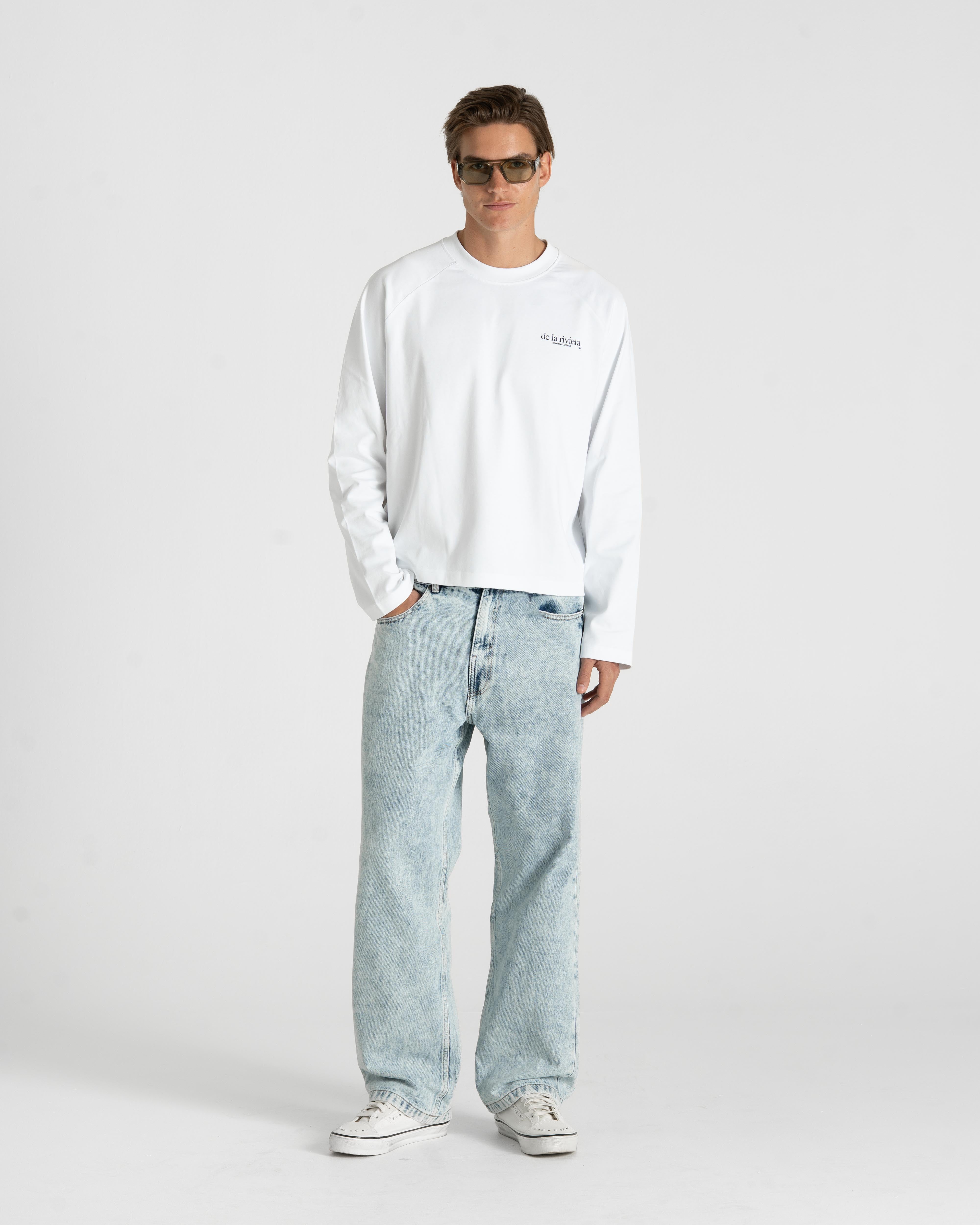 Baggy denim jeans light blue