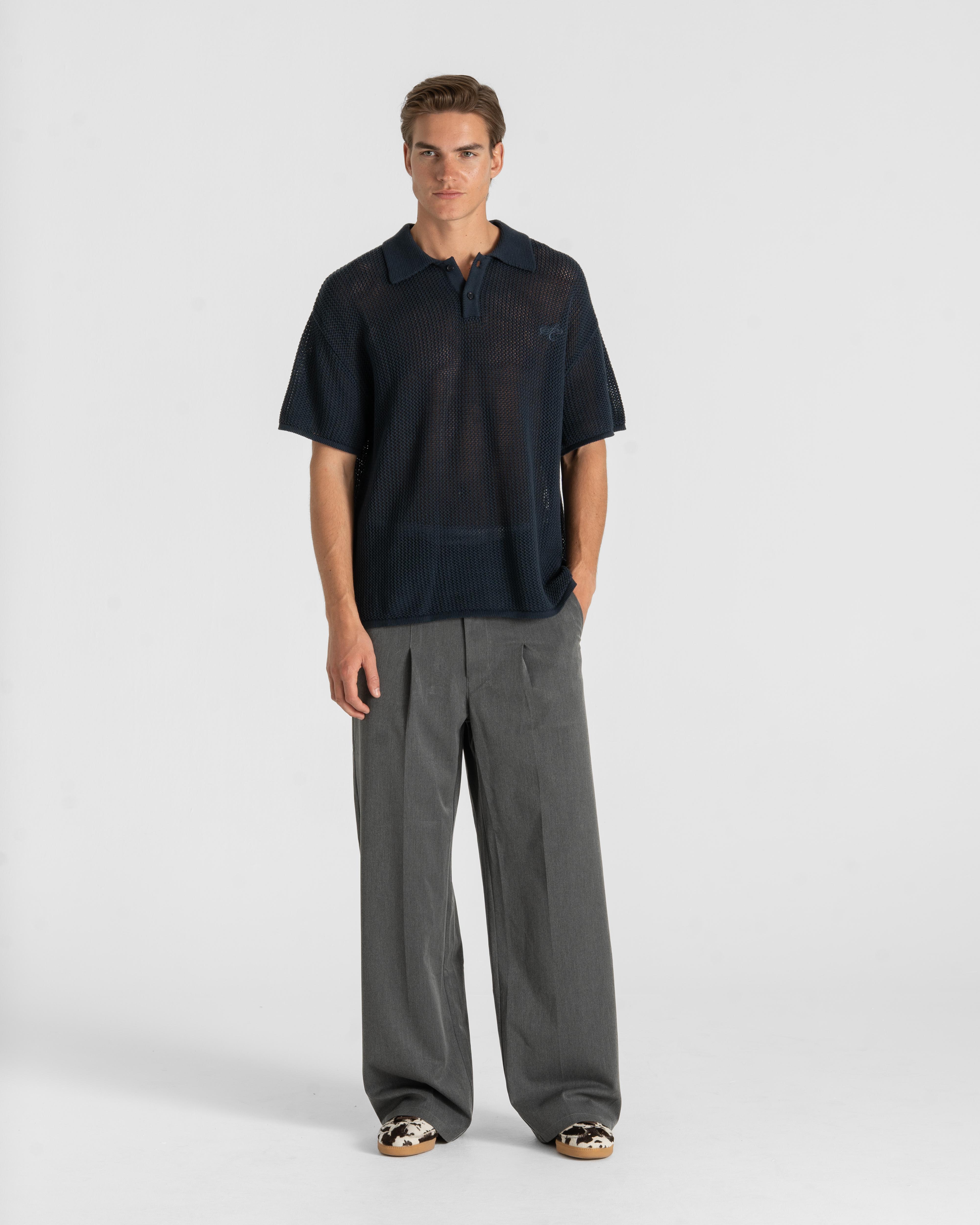 Knitted Polo Navy