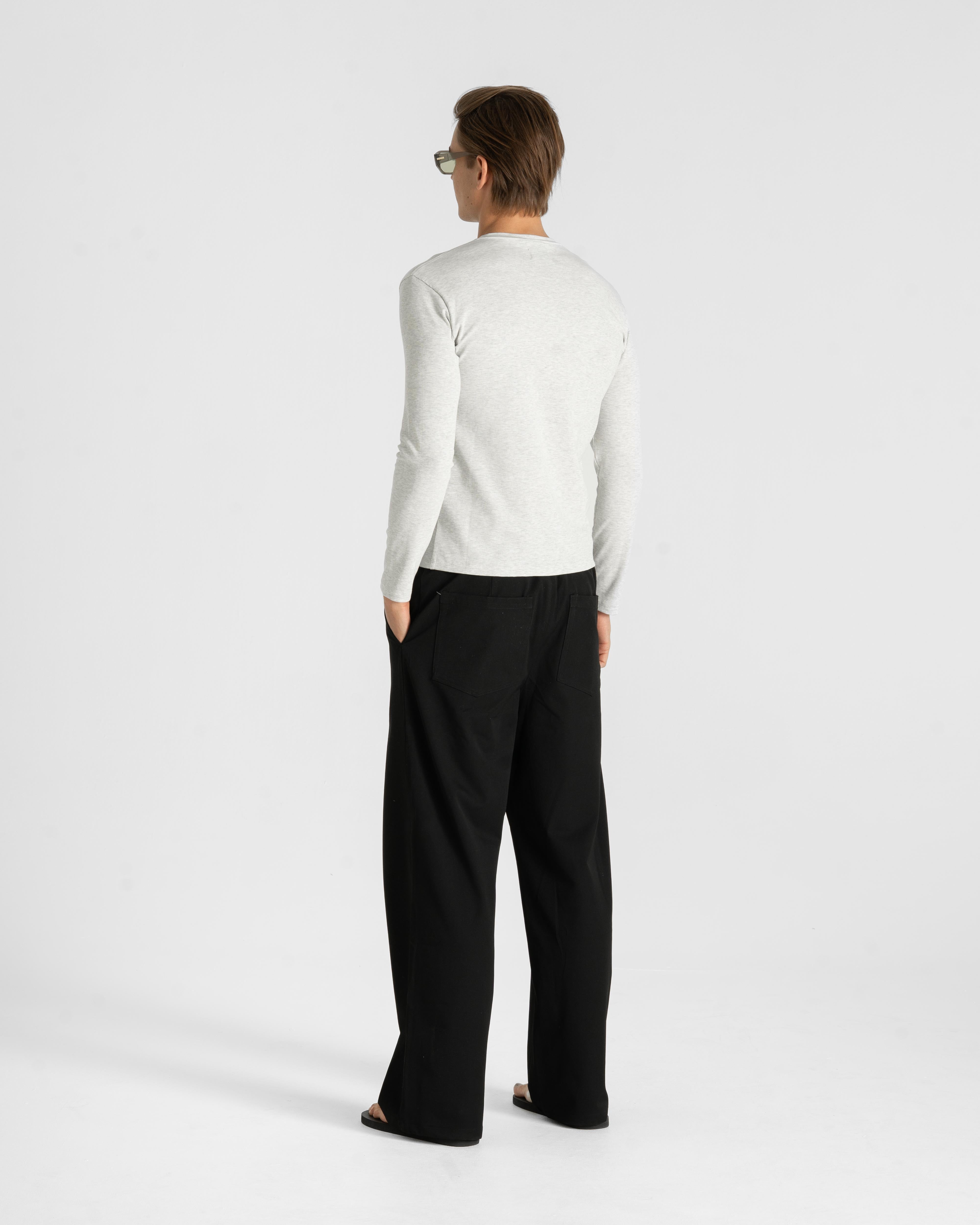 Henley Long Sleeve Heather Grey