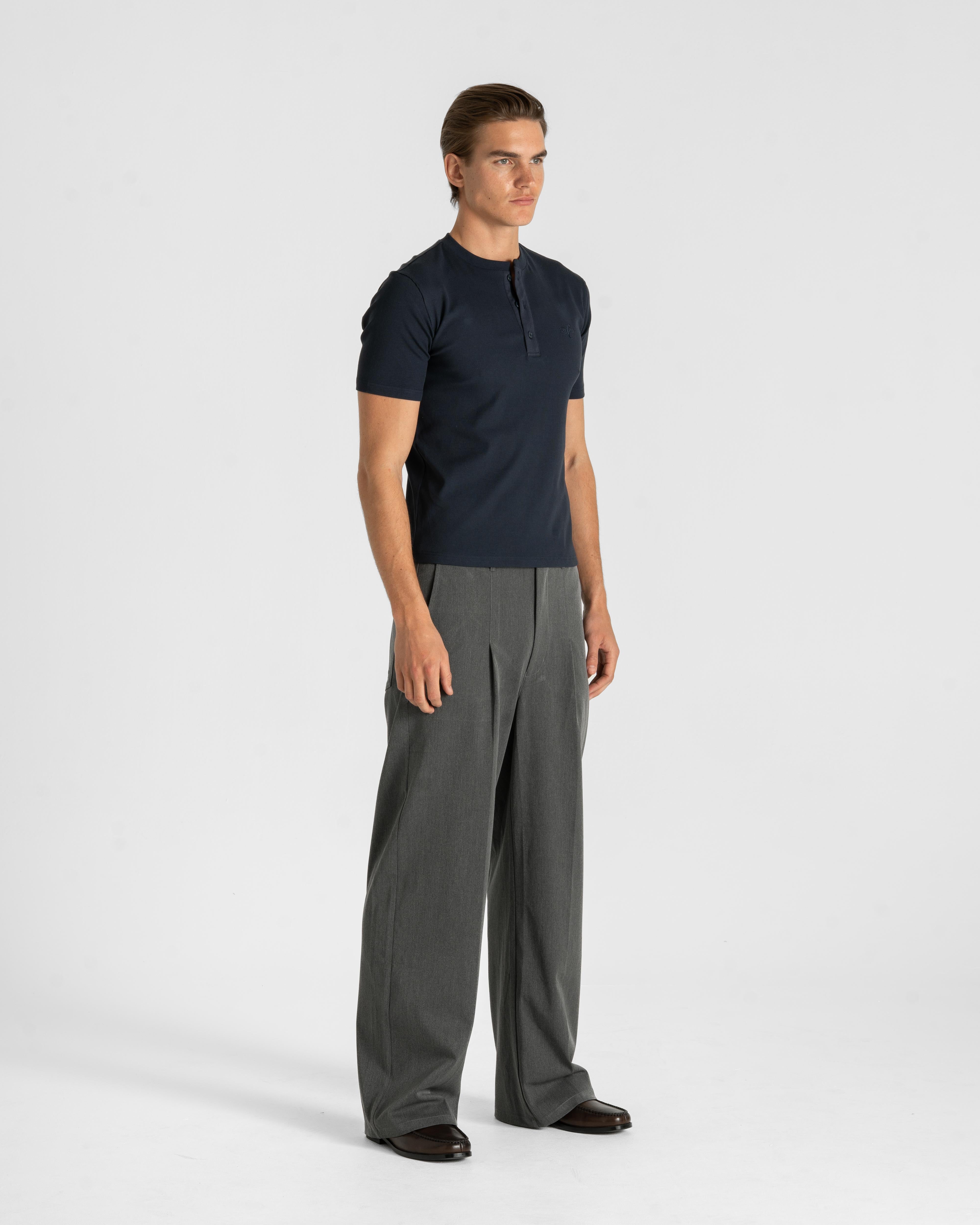 Henley Short Sleeve Navy