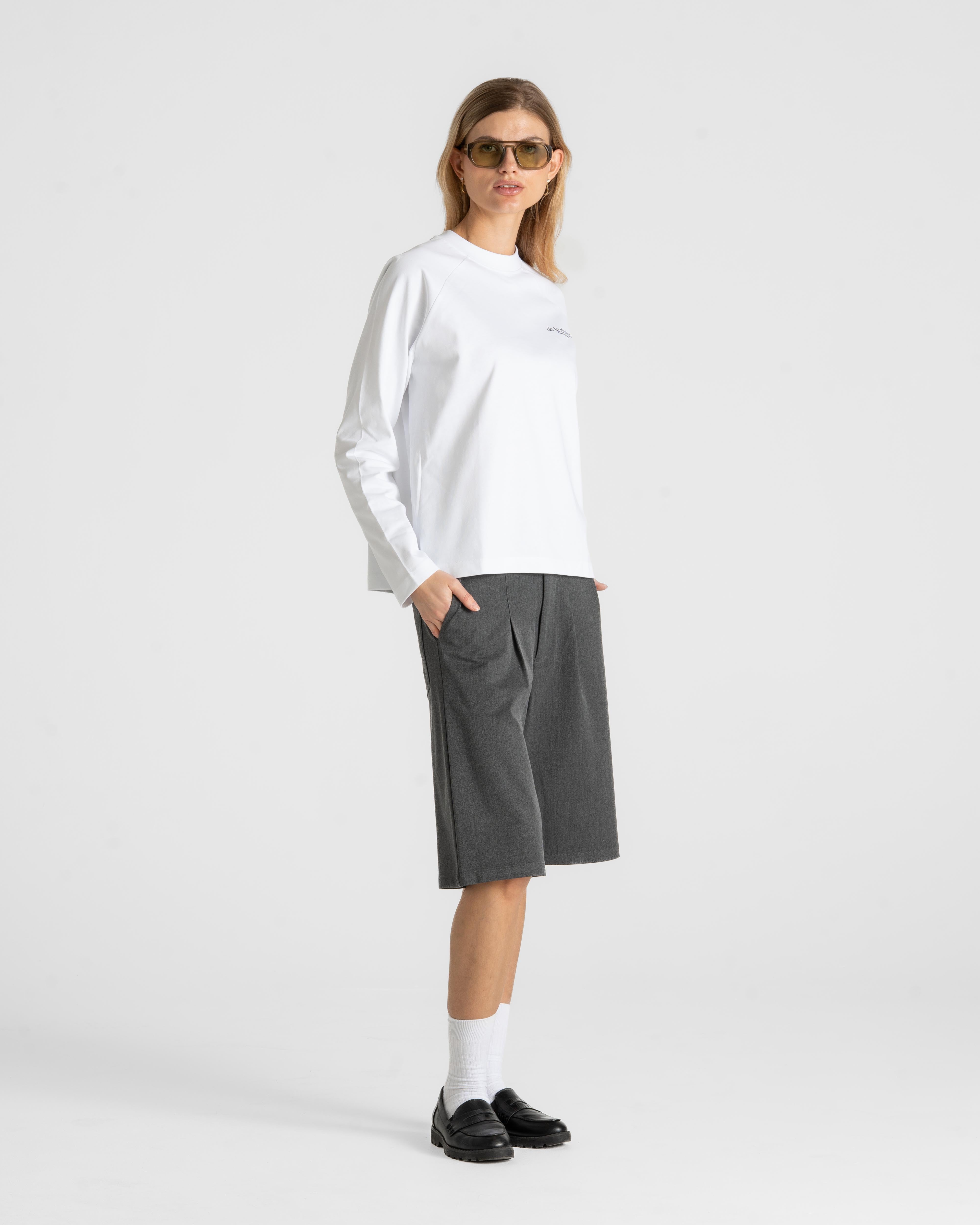 Riviera Rogue Raglan Longsleeve White Dame