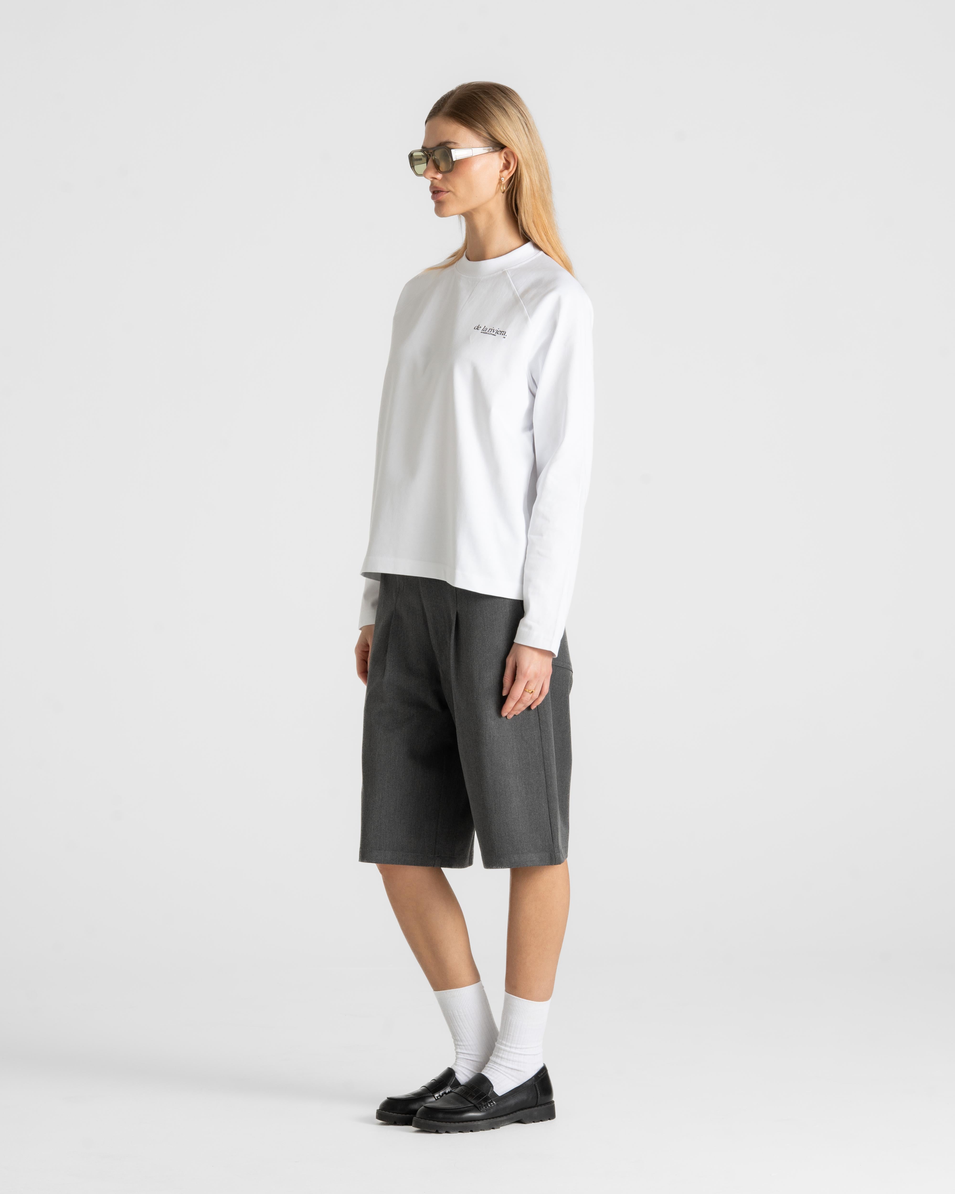 Riviera Rogue Raglan Longsleeve White Dame