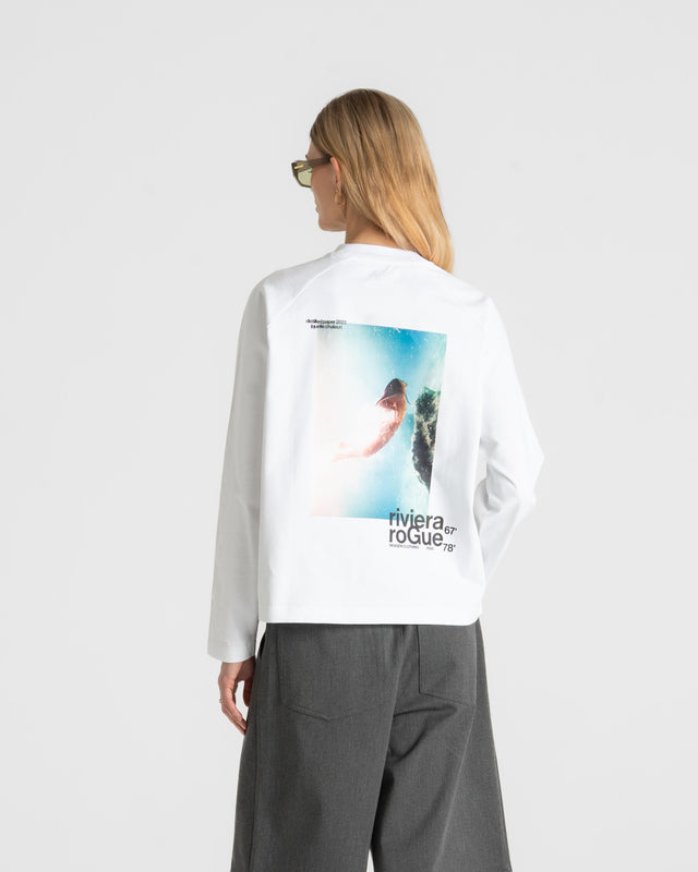 Riviera Rogue Raglan Longsleeve White Dame