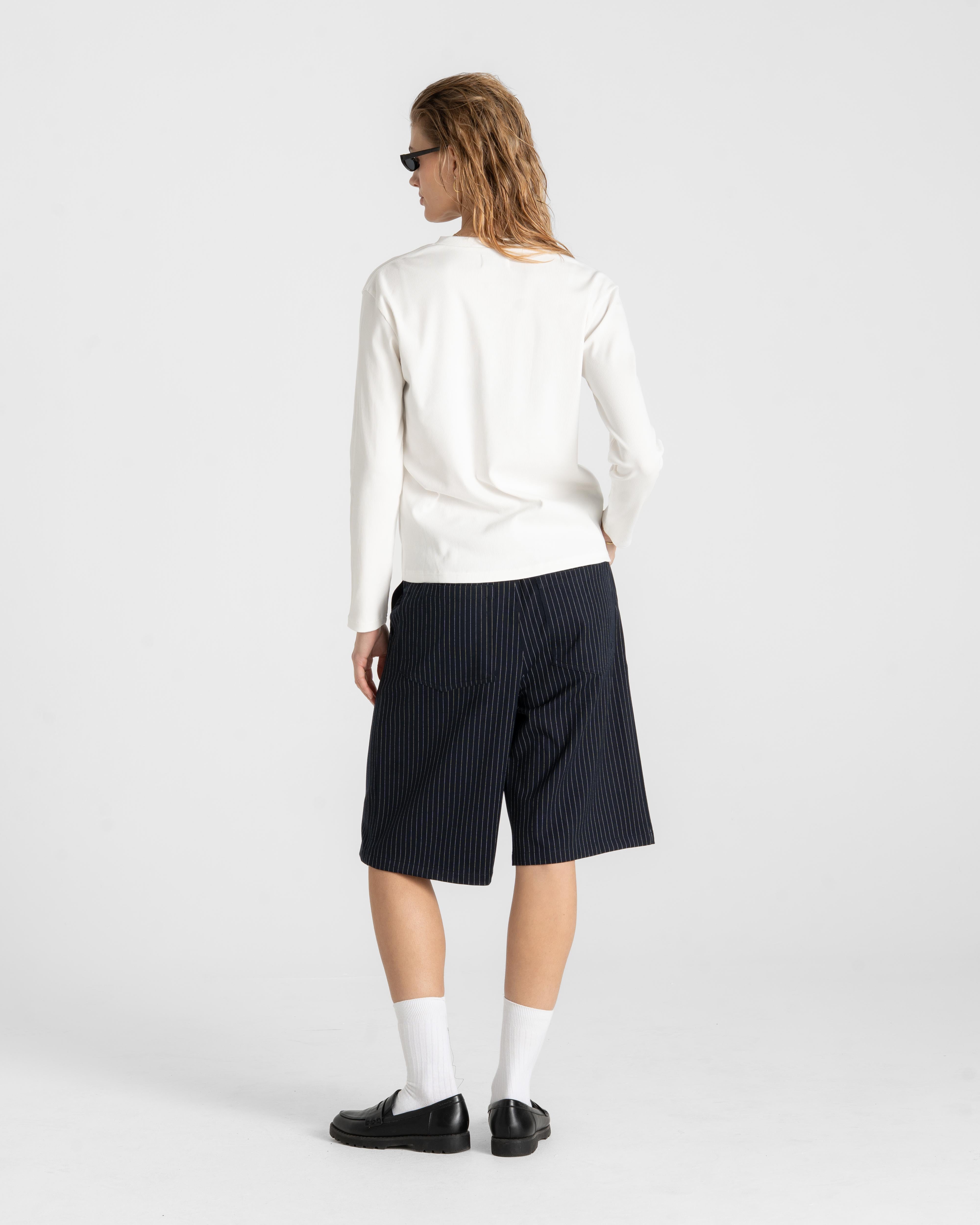 Henley Long Sleeve White Dame