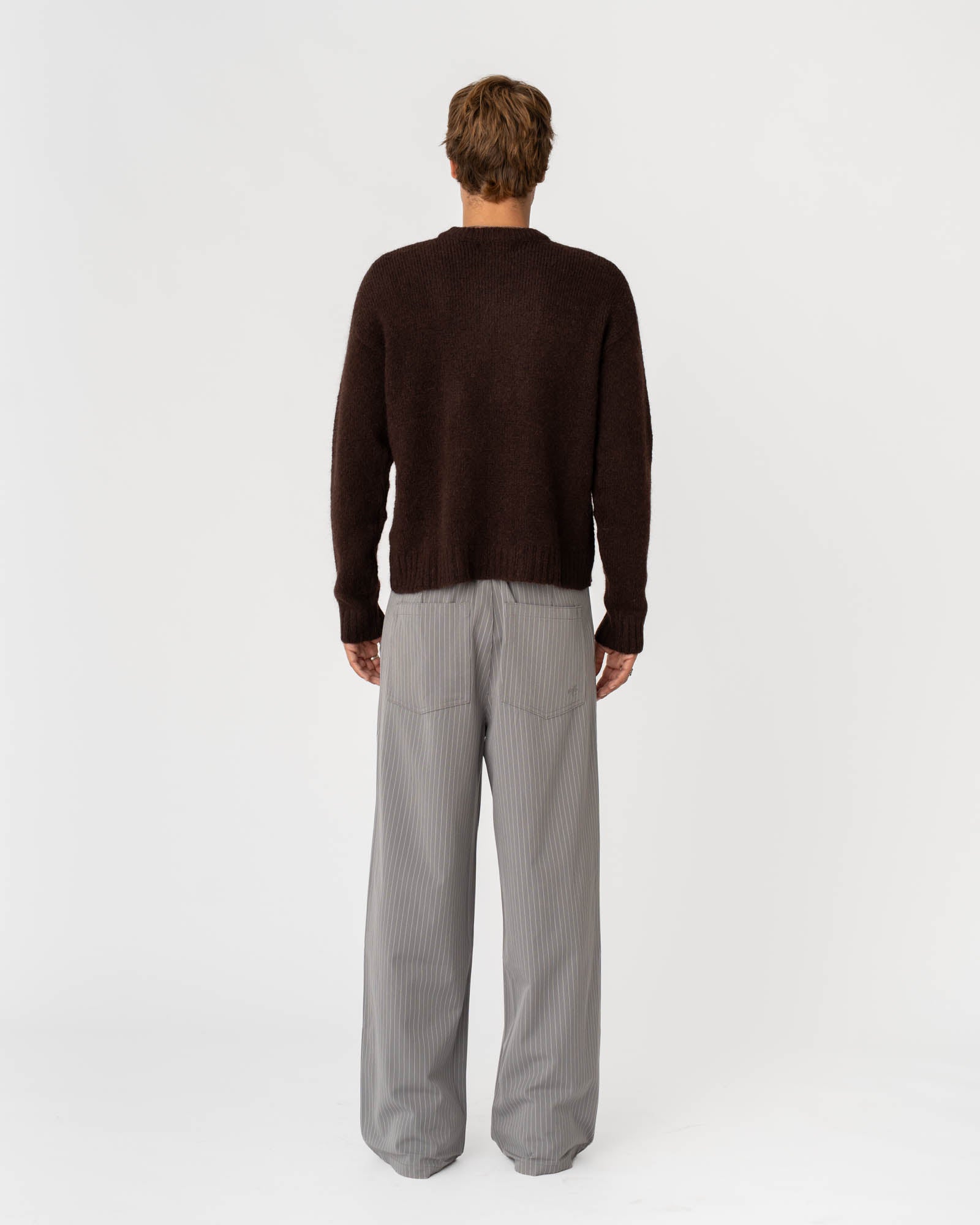Alpaca Knitted Sweater Brown