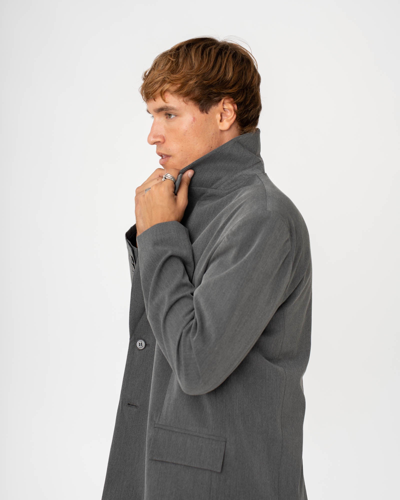 Double Breasted Blazer Grey