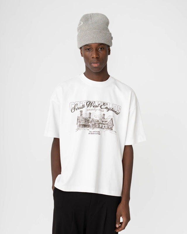 Graphic T-Shirt 'Hunting Crest' White