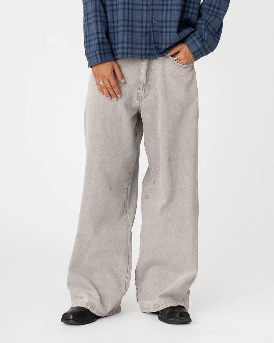 Extra Baggy Denim Jeans Light Blue Vintage Wash
