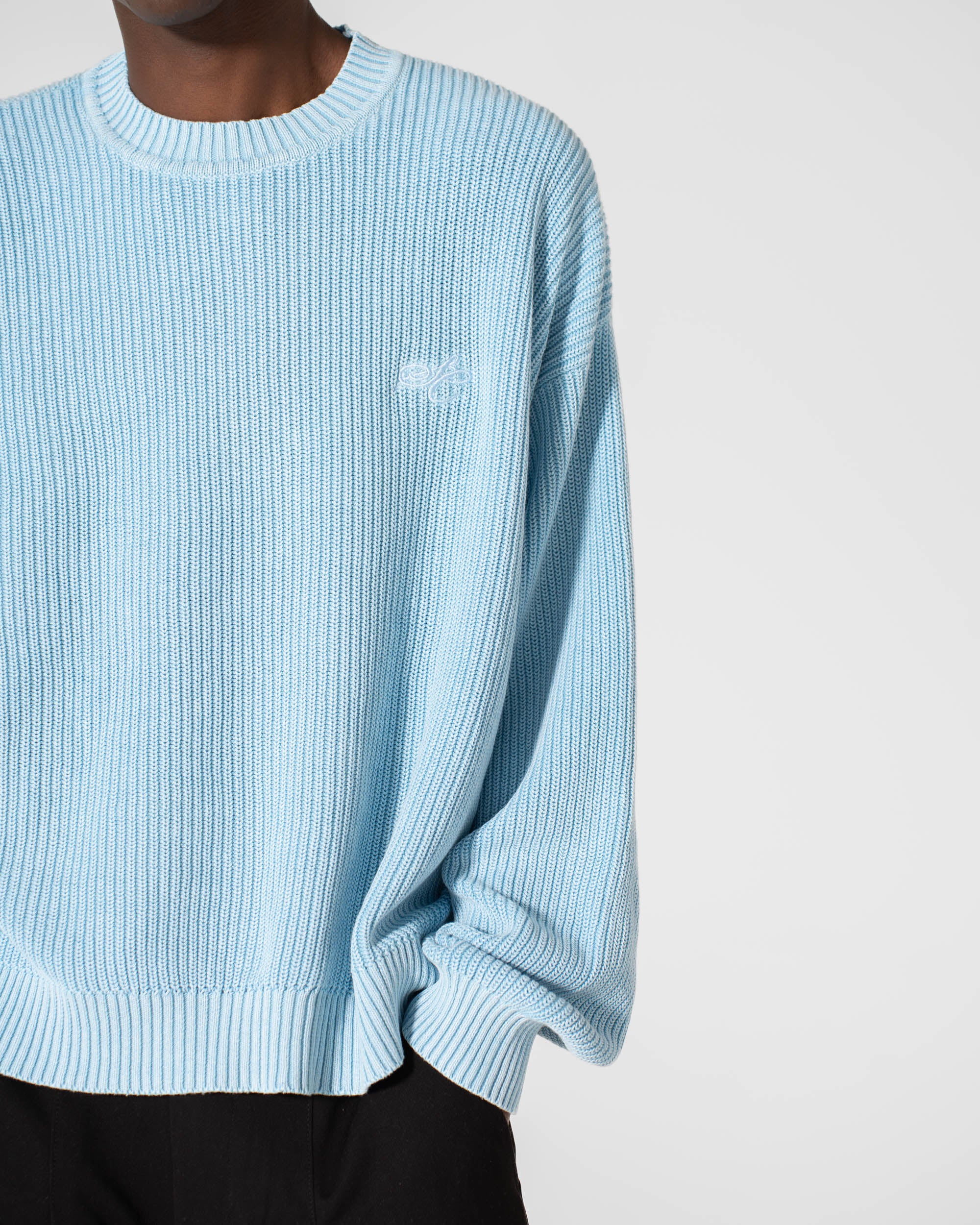 Knit Sweater Washed Blue
