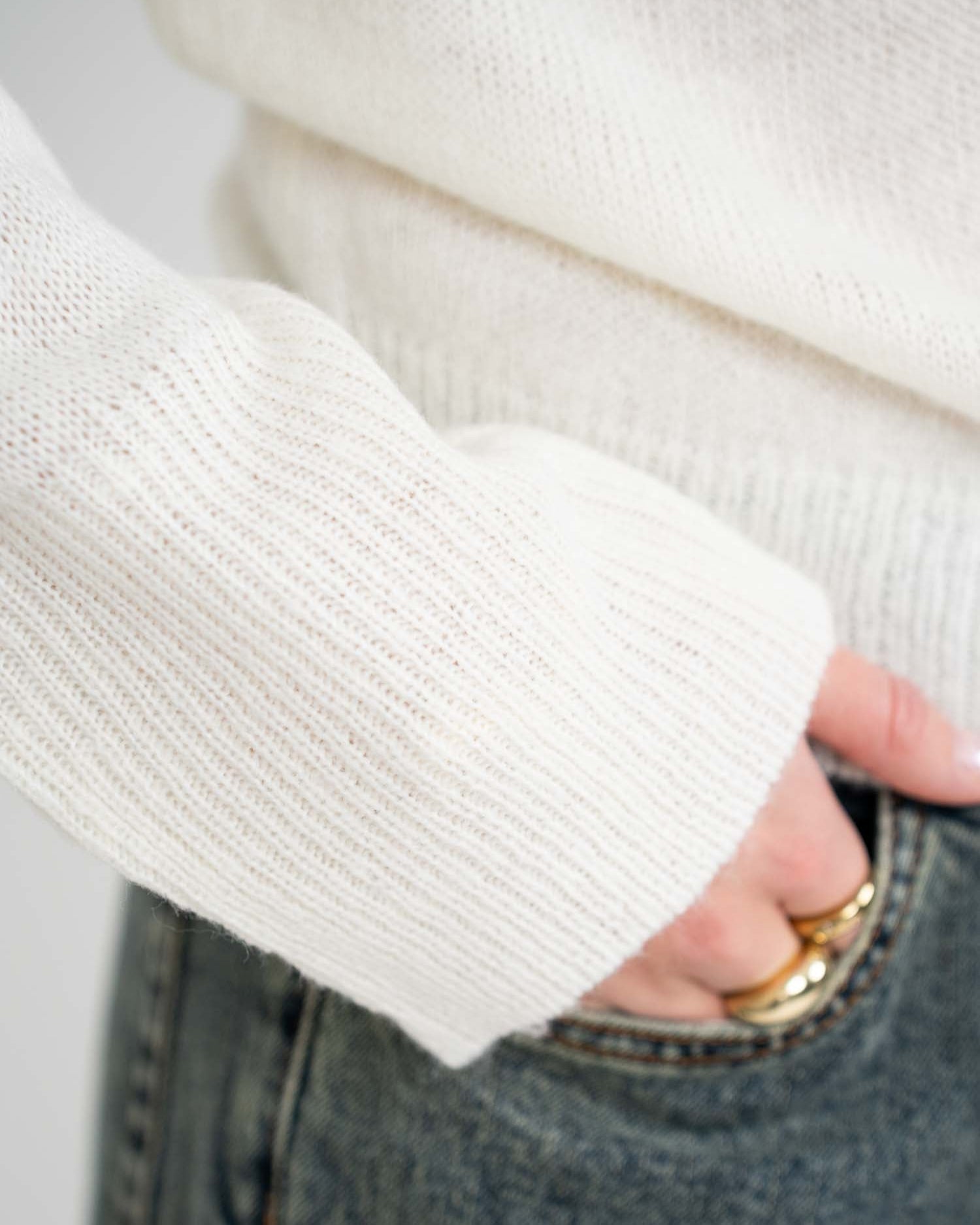 Asymmetrisk Cardigan Cremehvid | Skagen - clothing.dk