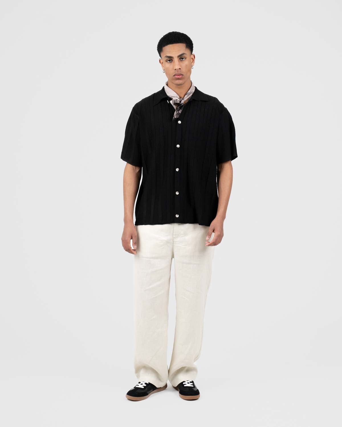 Baggy 100% hørbukser Beige | Skagen - clothing.dk