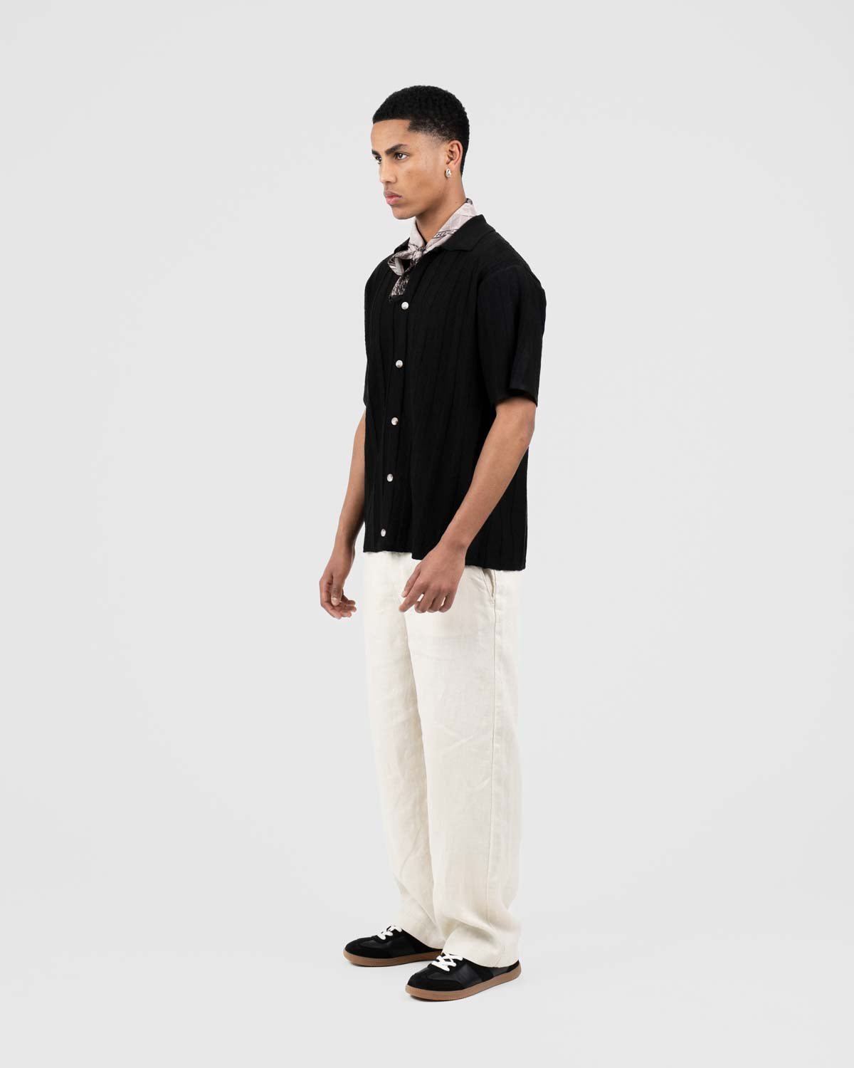 Baggy 100% hørbukser Beige | Skagen - clothing.dk