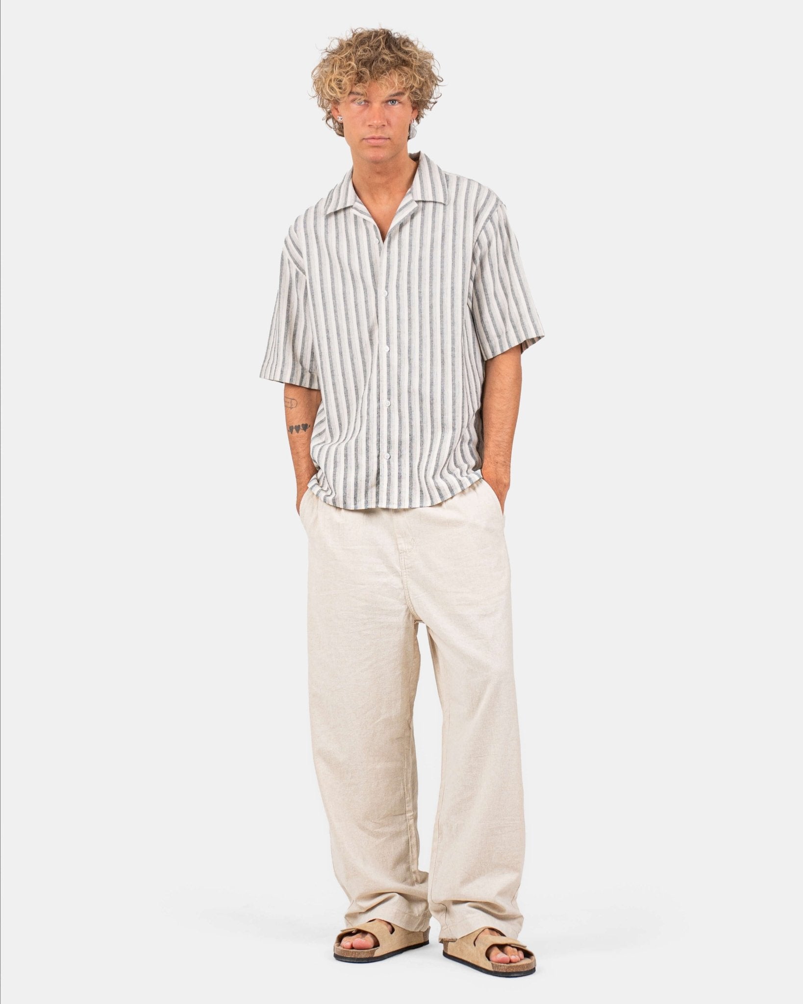 Baggy Hørbukser Beige | Skagen - clothing.dk