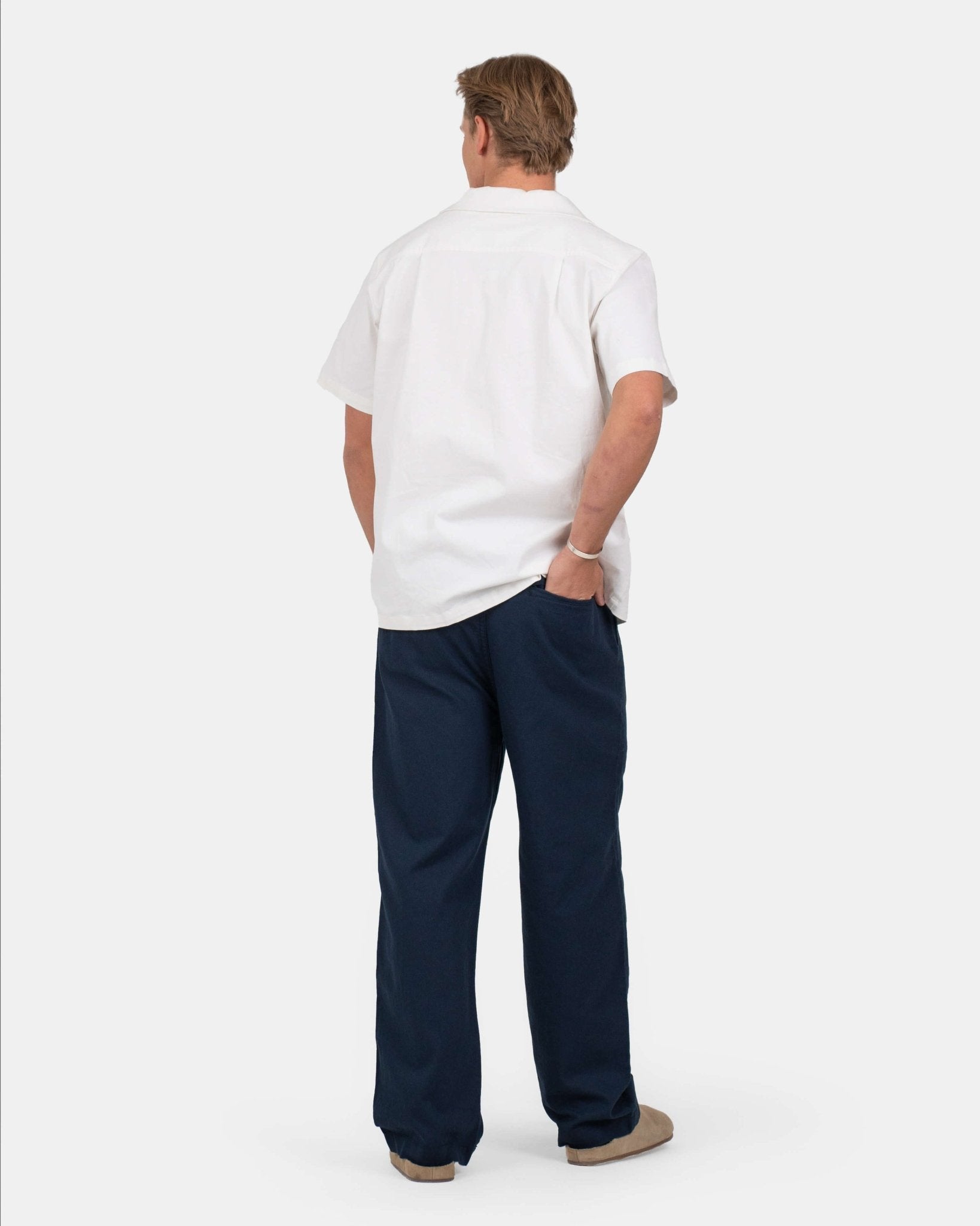 Baggy Hørbukser Navy | Skagen - clothing.dk