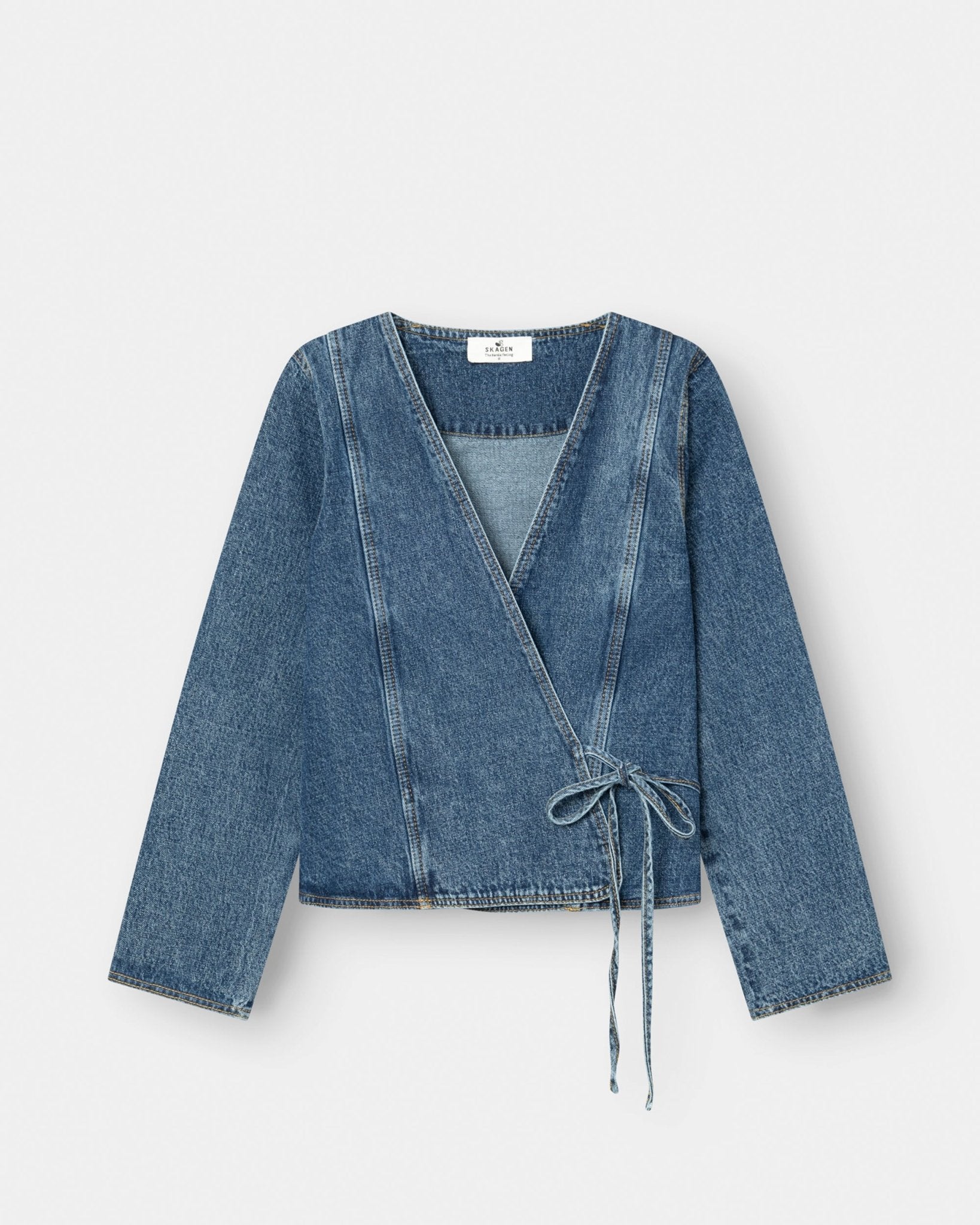 Denim Tie Shirt Blue | Skagen - clothing.dk