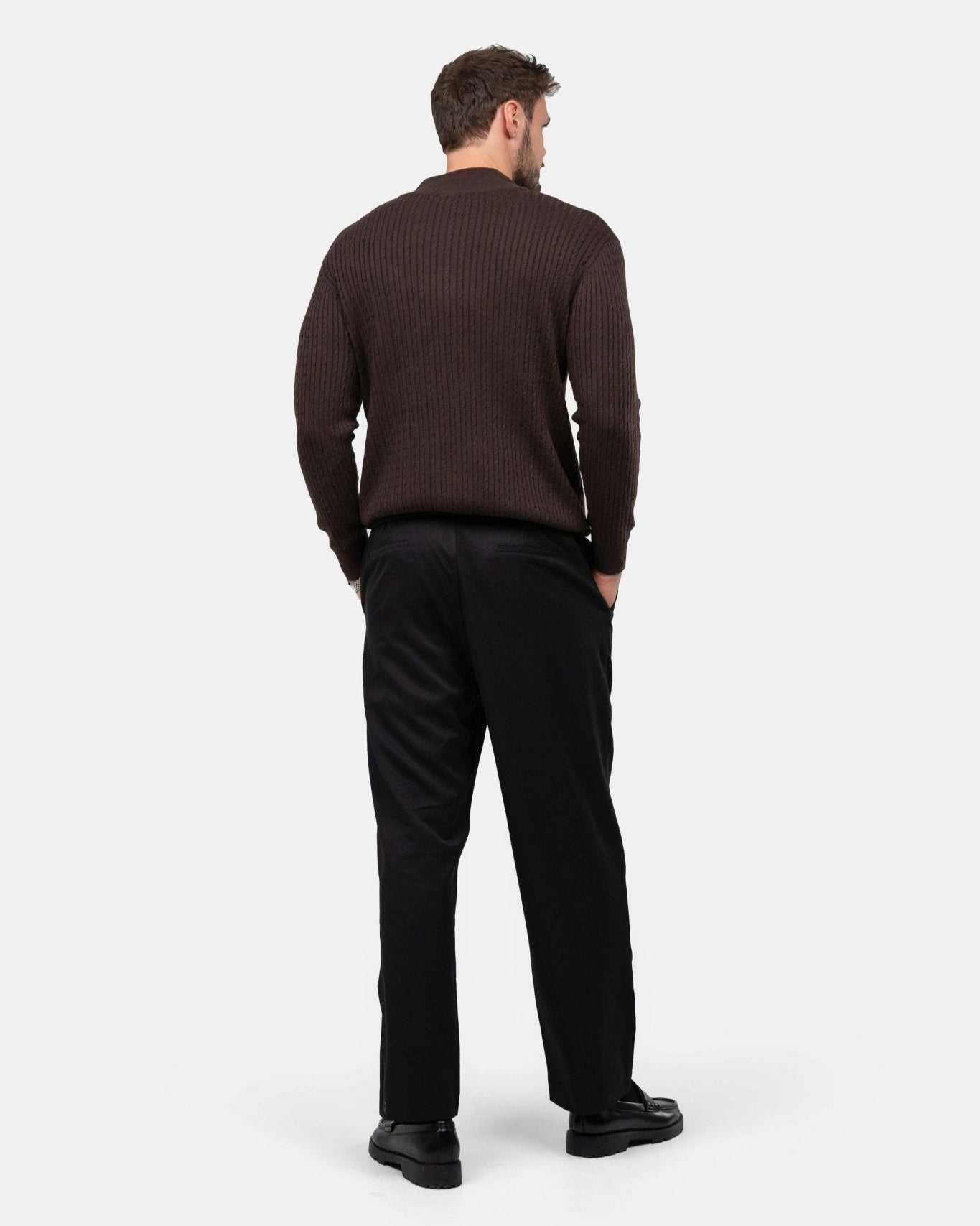 Half Zip Strik Brun | Skagen - clothing.dk