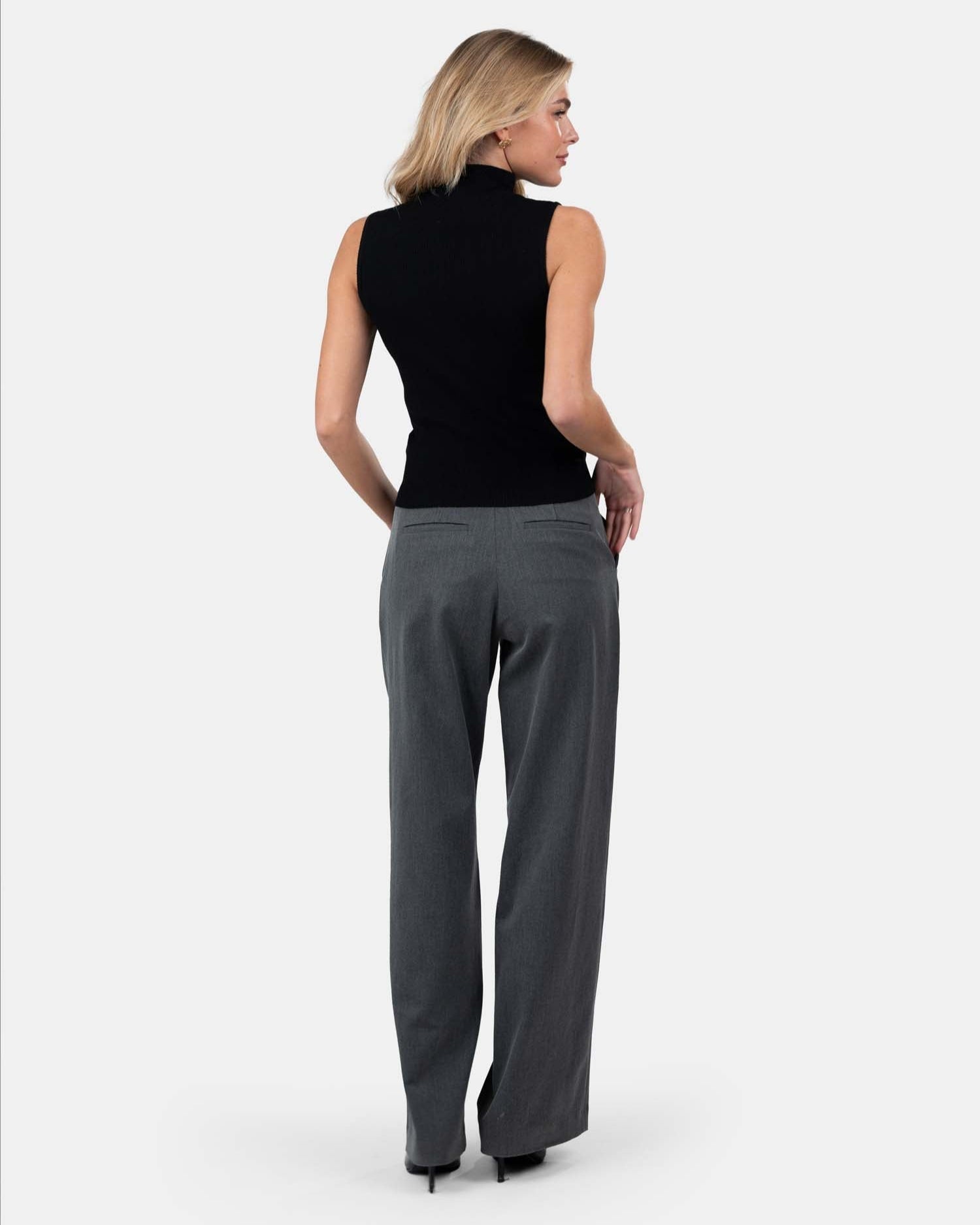 Highneck knitted Top Sort | Skagen - clothing.dk