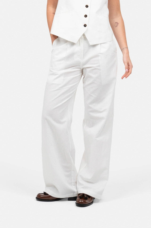 Hør Suitpants Hvid |  Skagen-clothing.dk